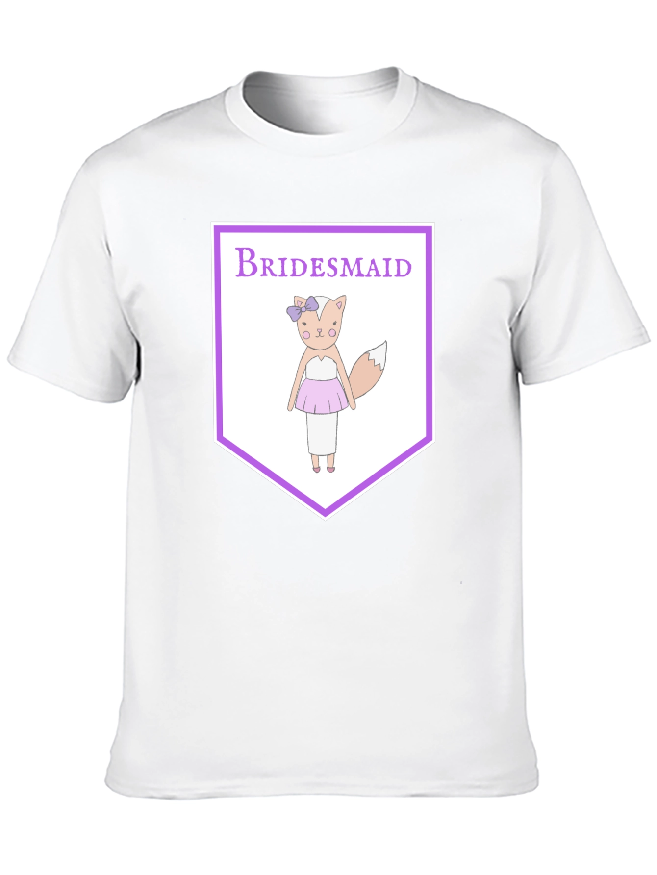 Bridesmaid Fox Graphic Tee - Cute Wedding Party Shirt