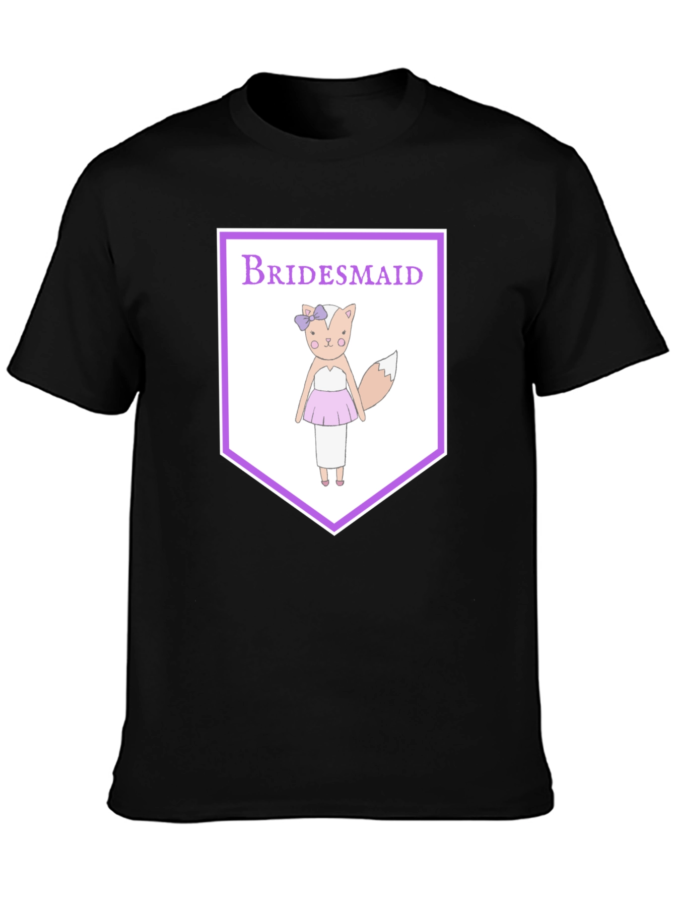Bridesmaid Fox Graphic Tee - Cute Wedding Party Shirt