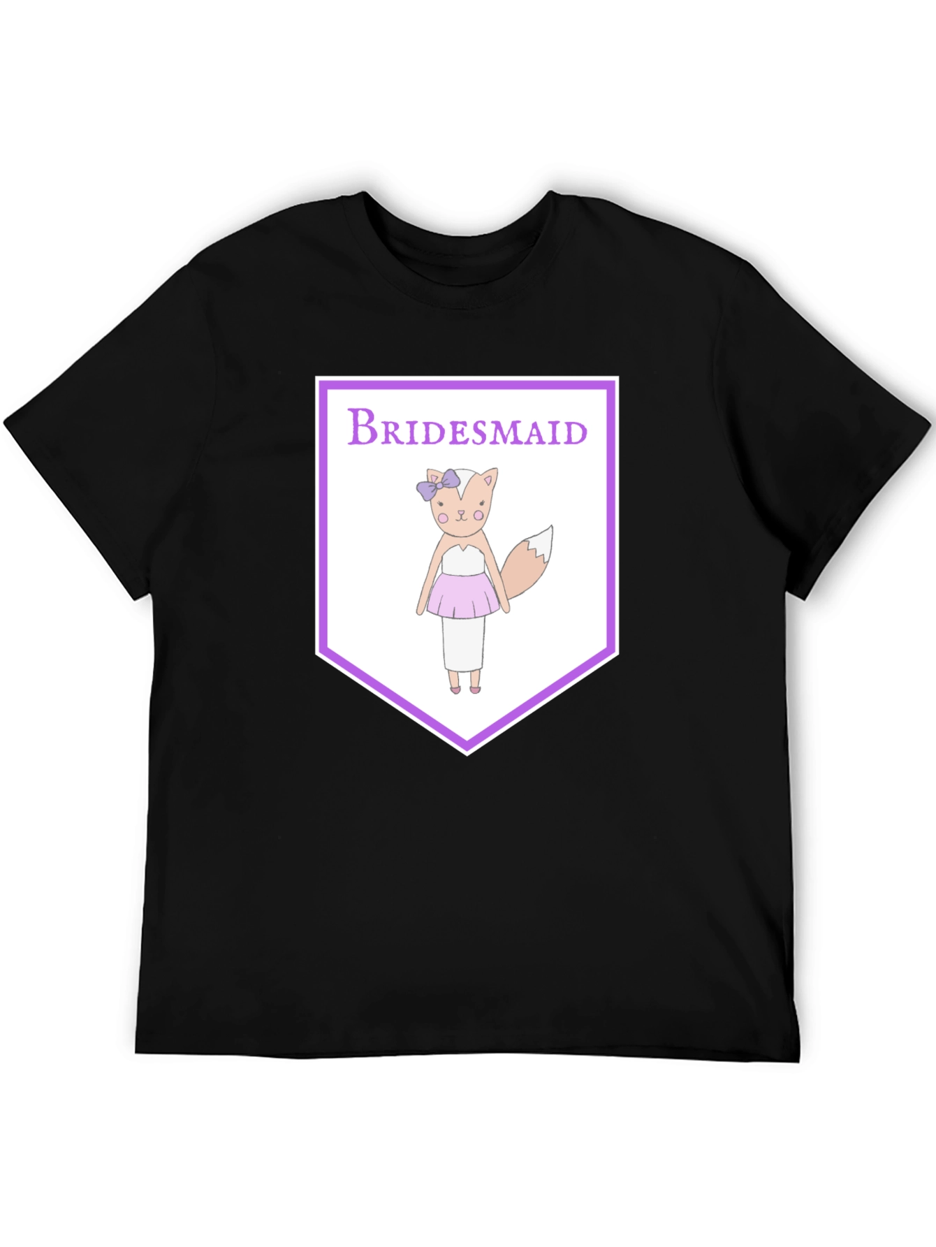 Bridesmaid Fox Graphic Tee - Cute Wedding Party Shirt