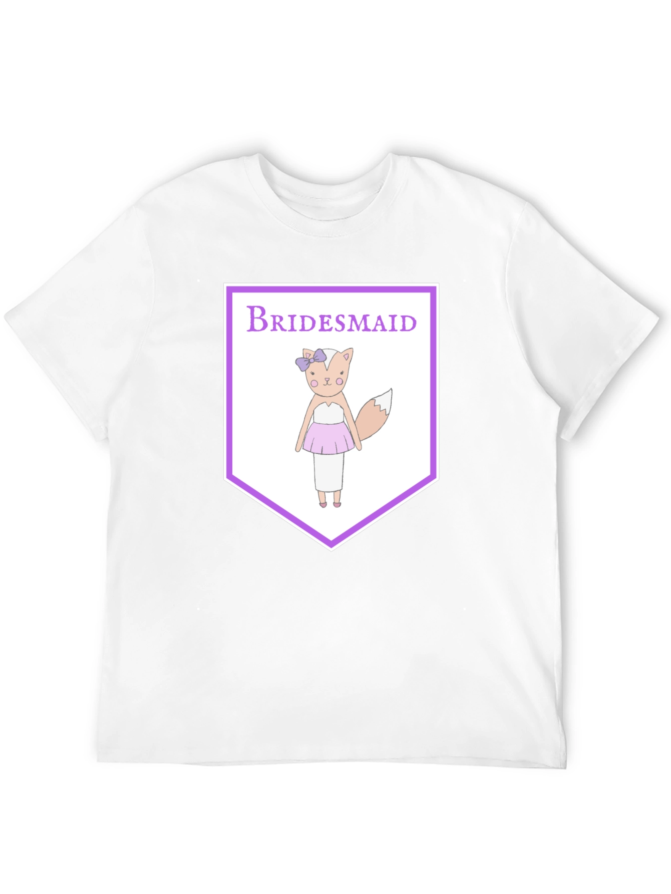 Bridesmaid Fox Graphic Tee - Cute Wedding Party Shirt