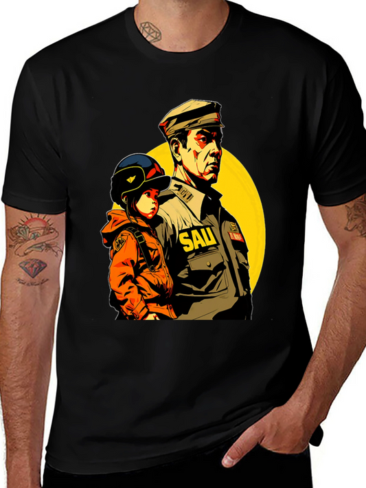 SAU Graphic Tee - Black Cotton Blend