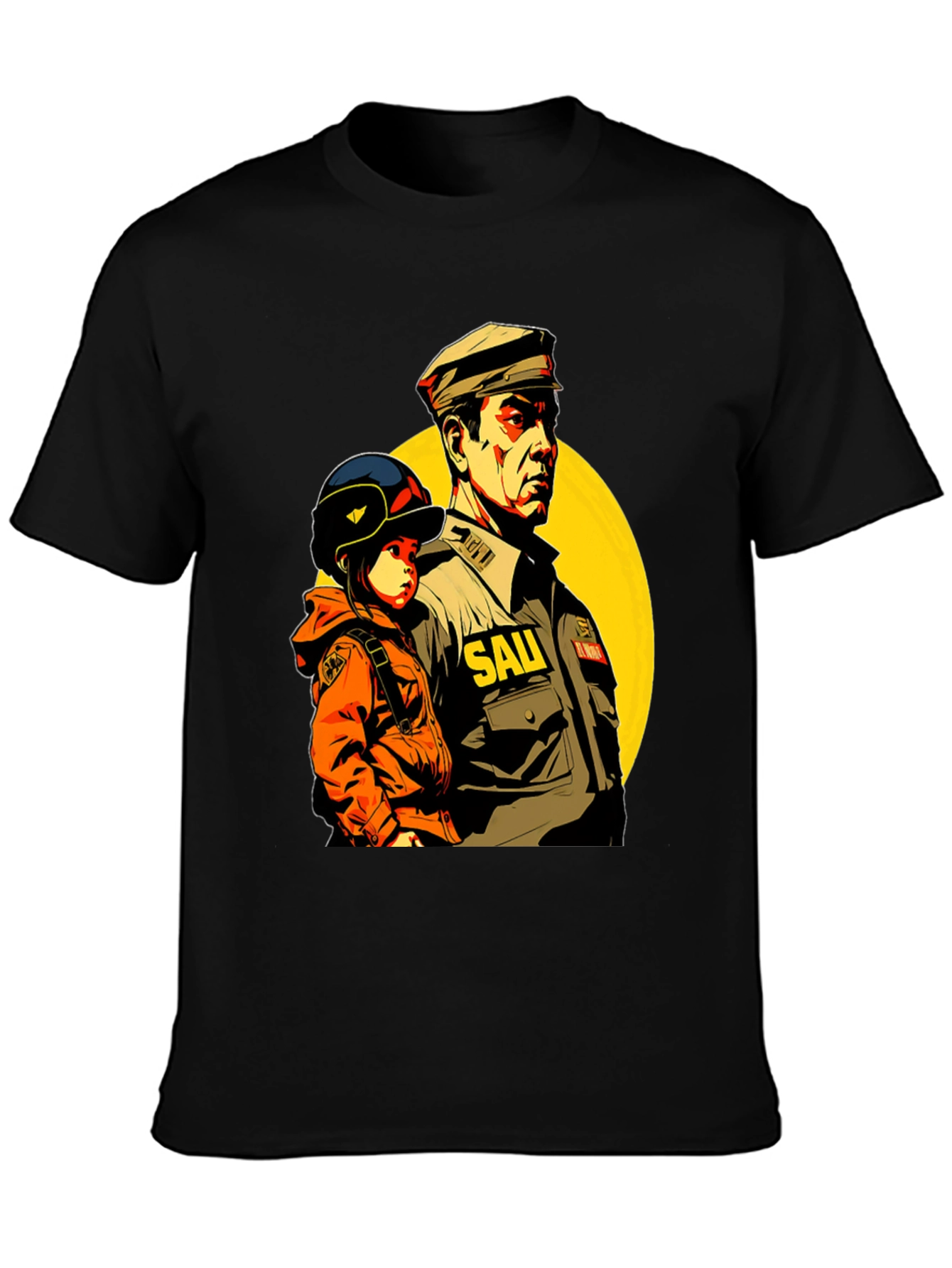 SAU Graphic Tee - Black Cotton Blend