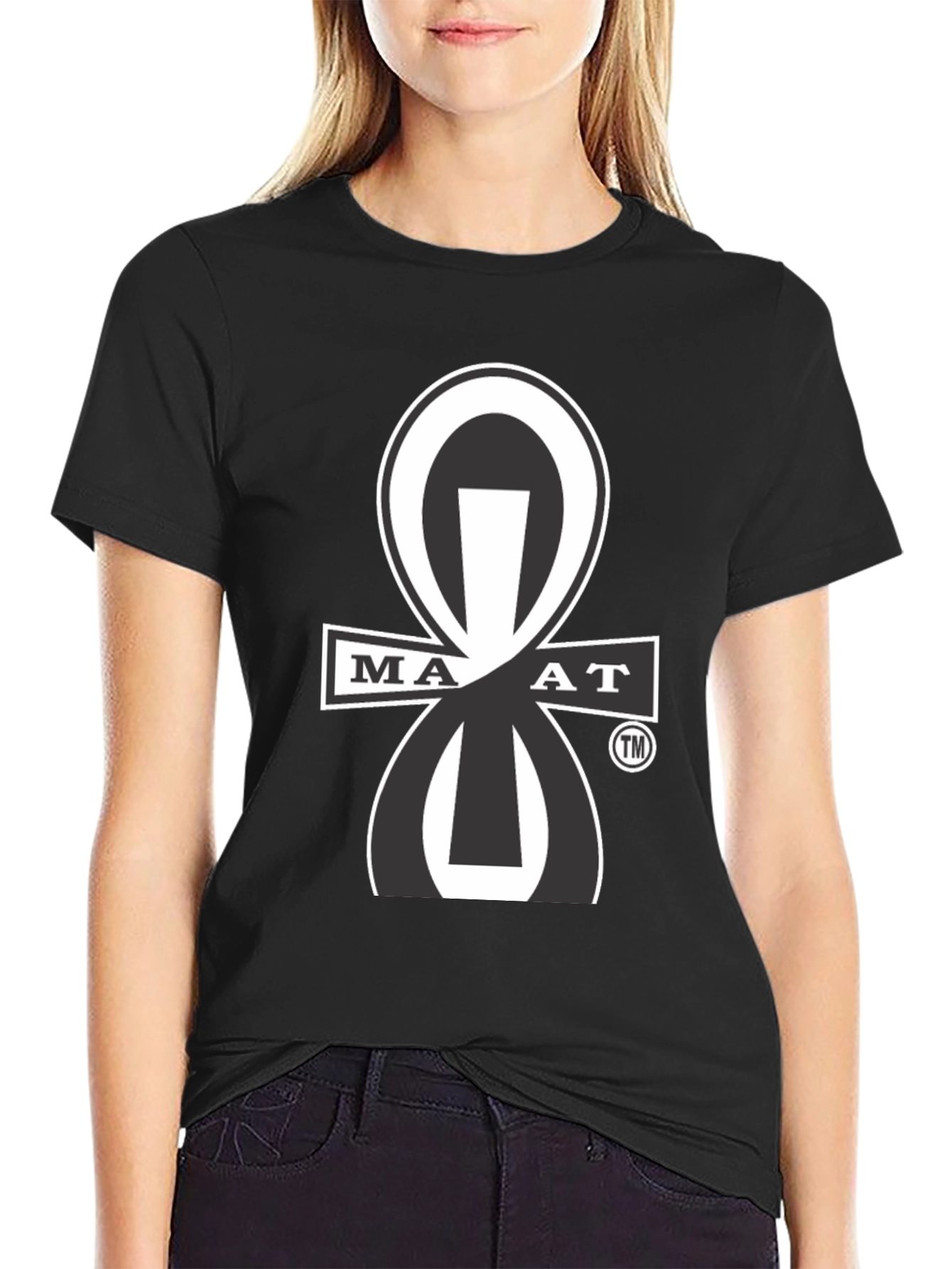 Maat Symbol Graphic T-Shirt - Black