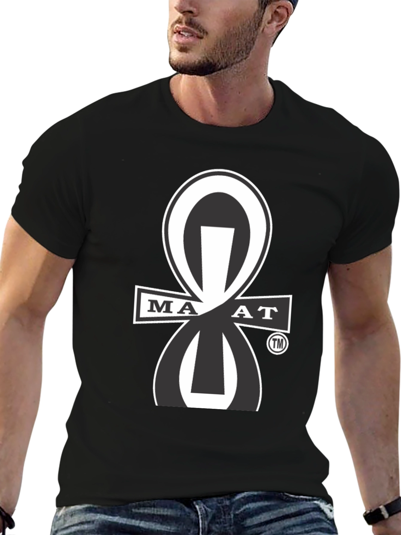 Maat Symbol Graphic T-Shirt - Black