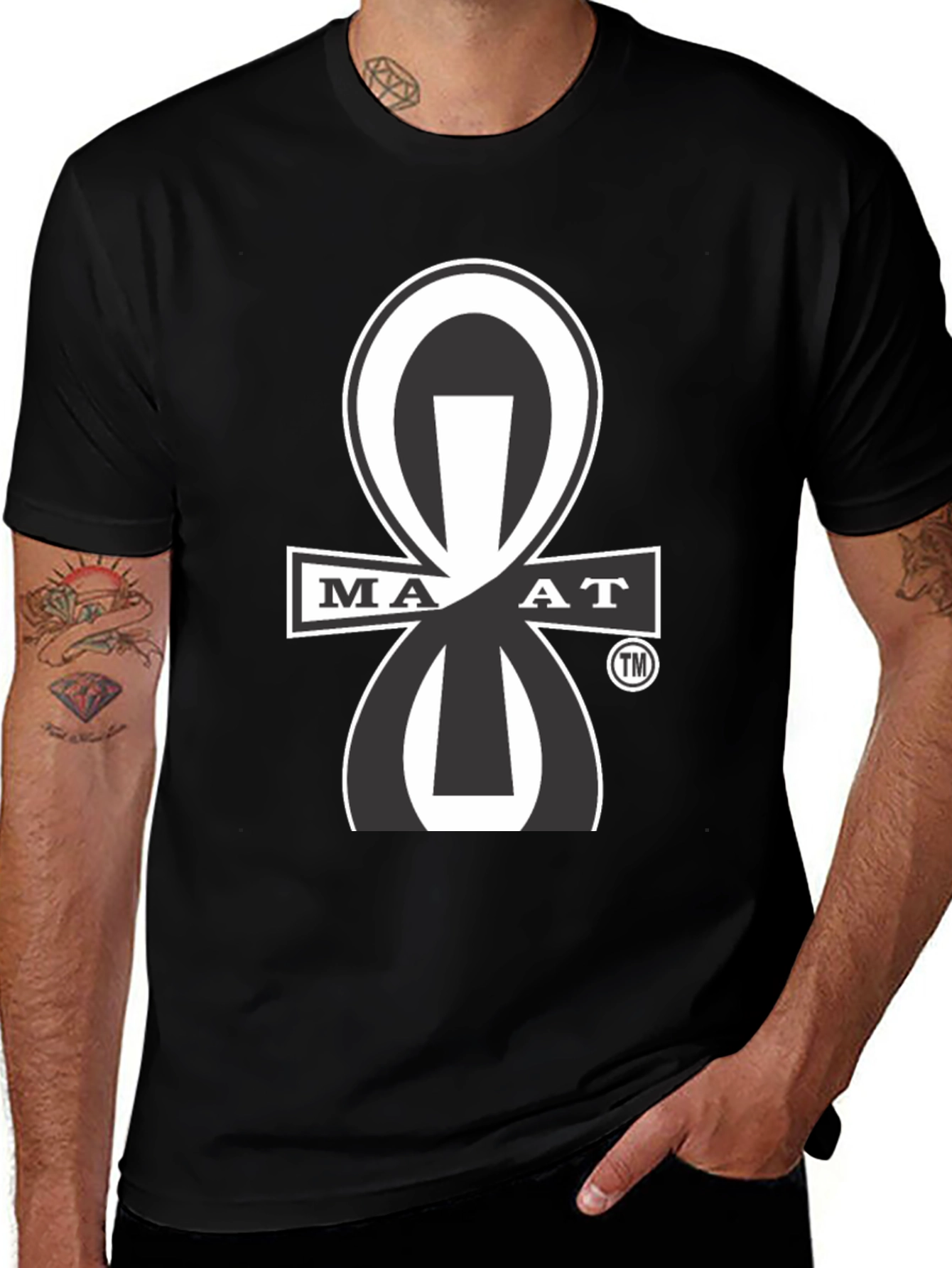 Maat Symbol Graphic T-Shirt - Black