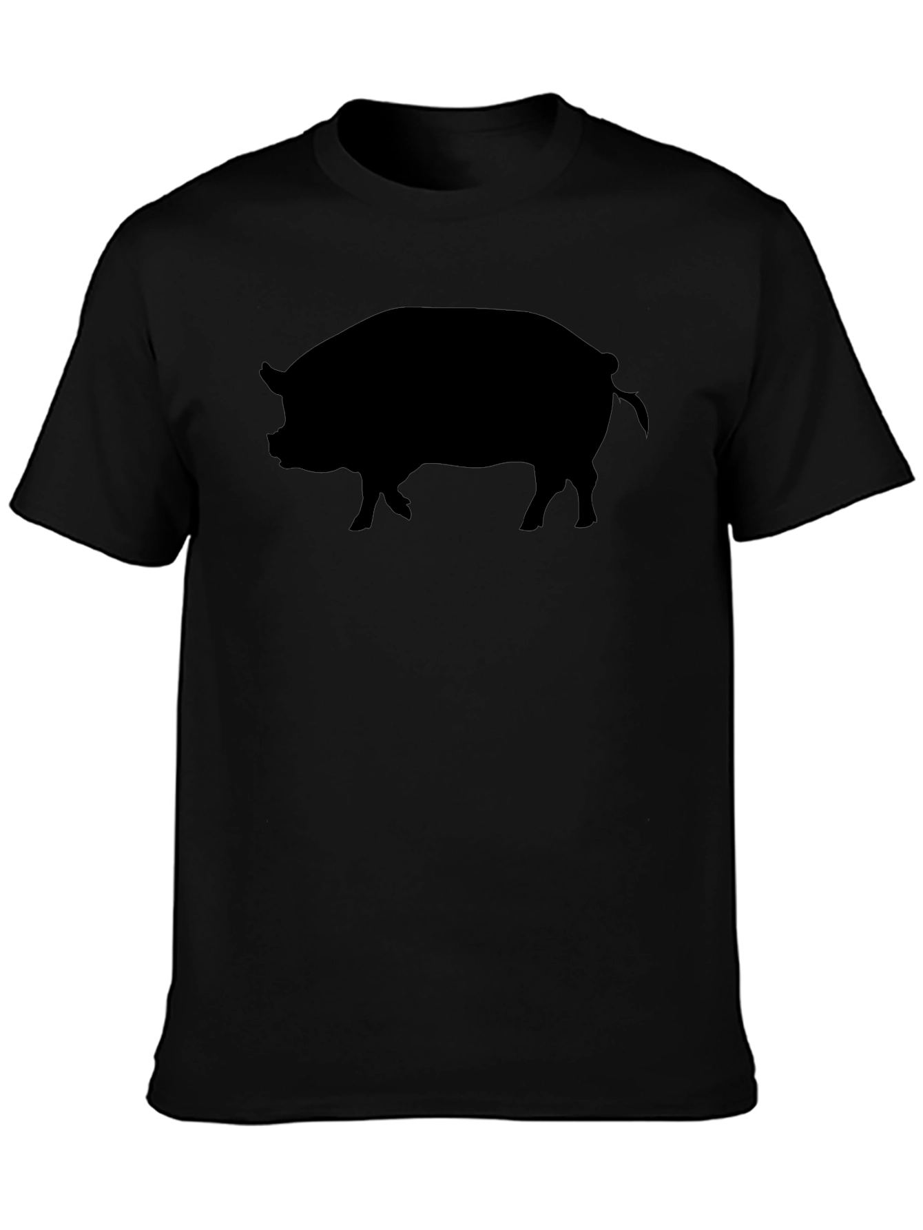 Black Pig Silhouette Graphic Tee - Mens