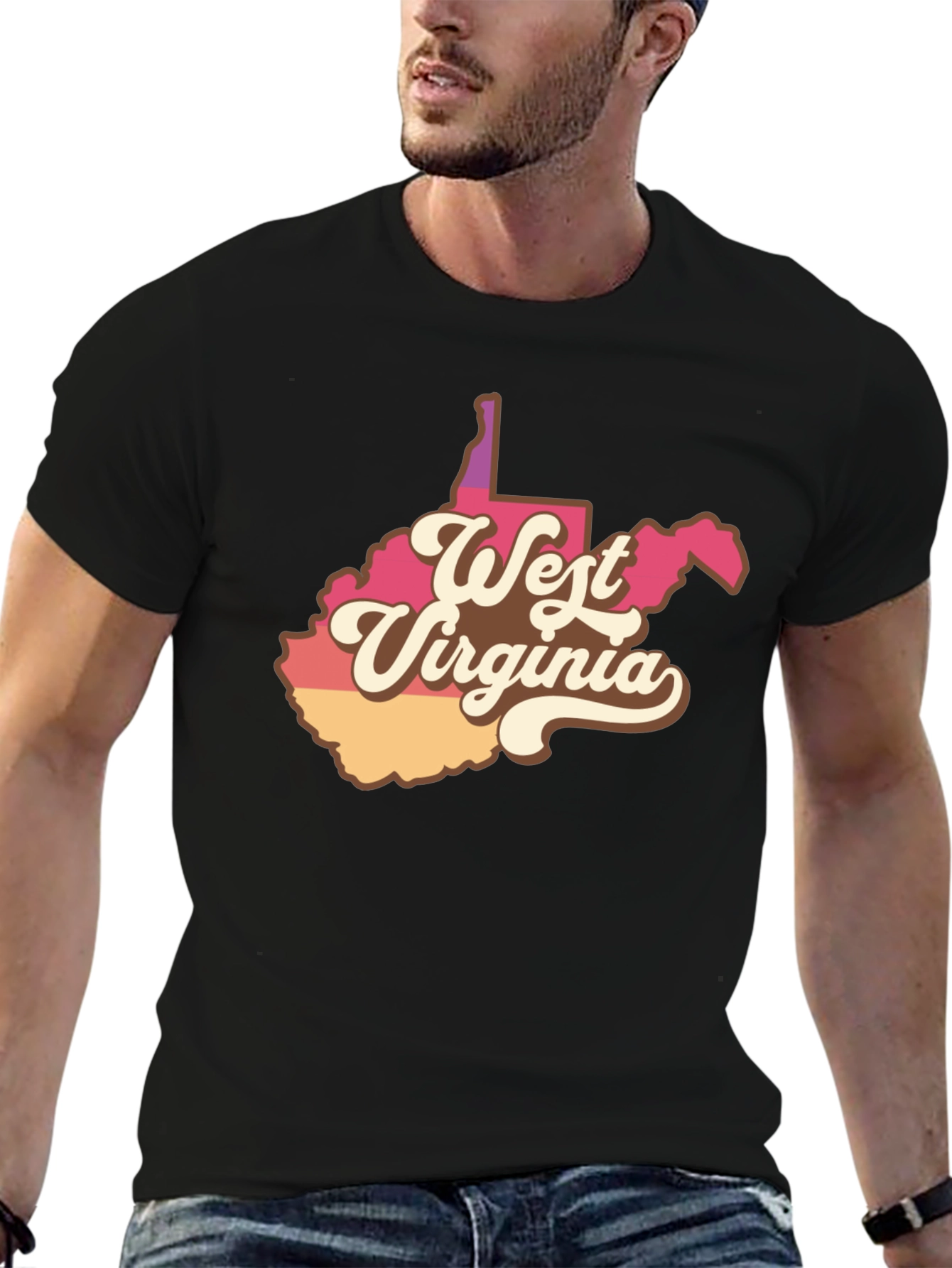 Retro West Virginia State T-Shirt