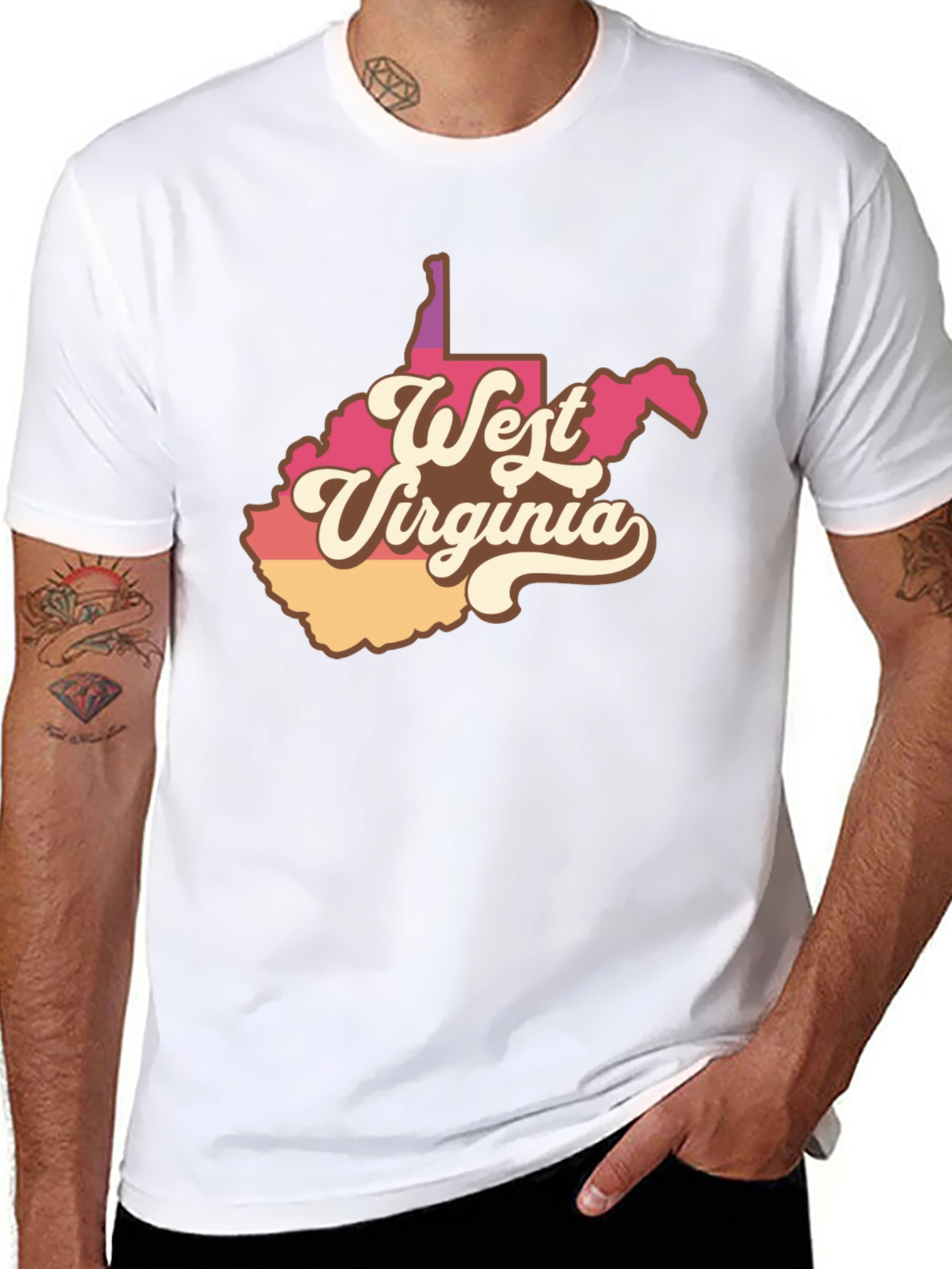 Retro West Virginia State T-Shirt