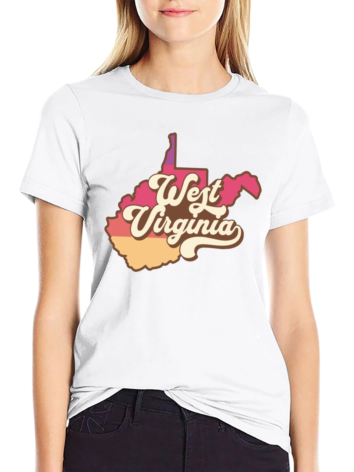 Retro West Virginia State T-Shirt