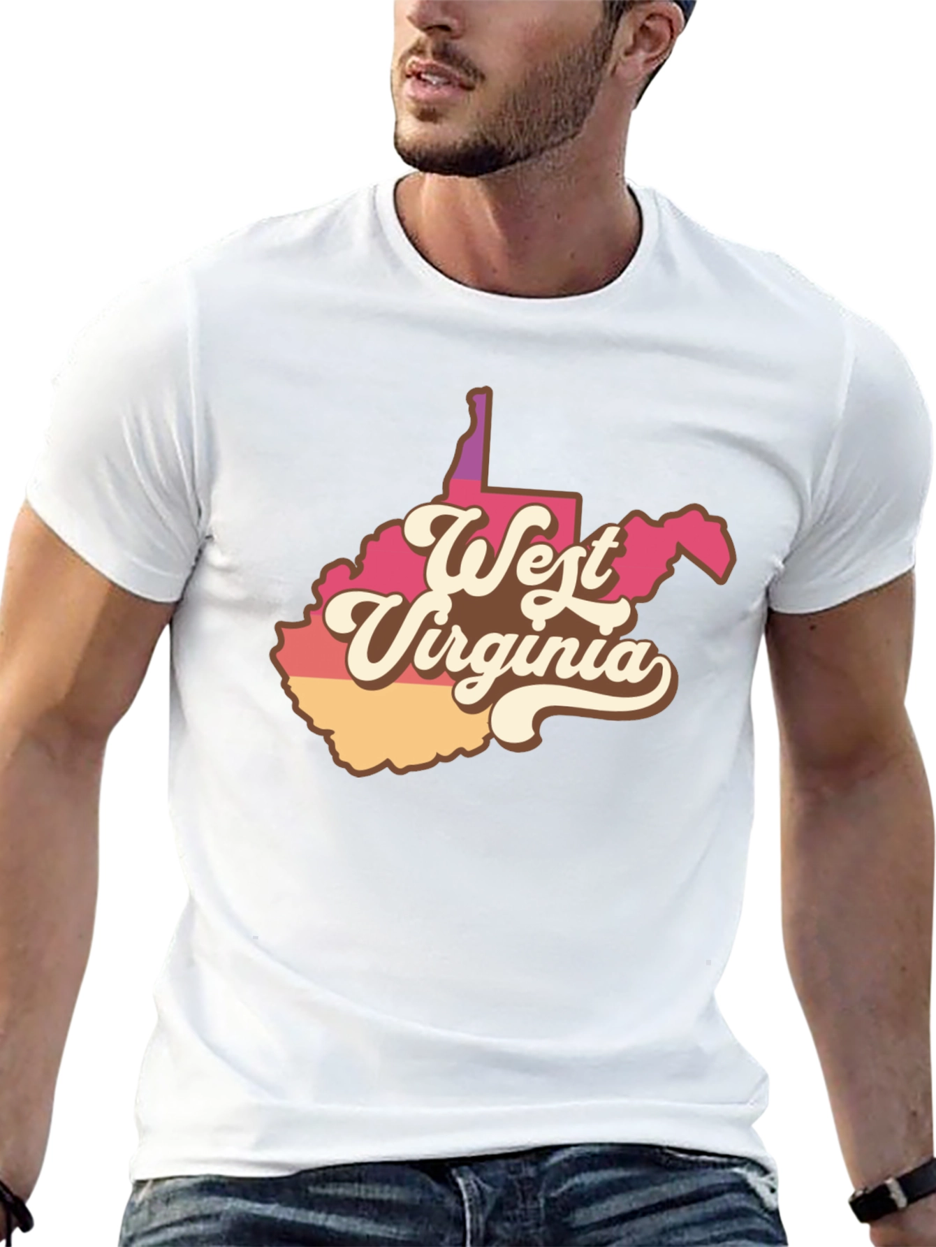 Retro West Virginia State T-Shirt