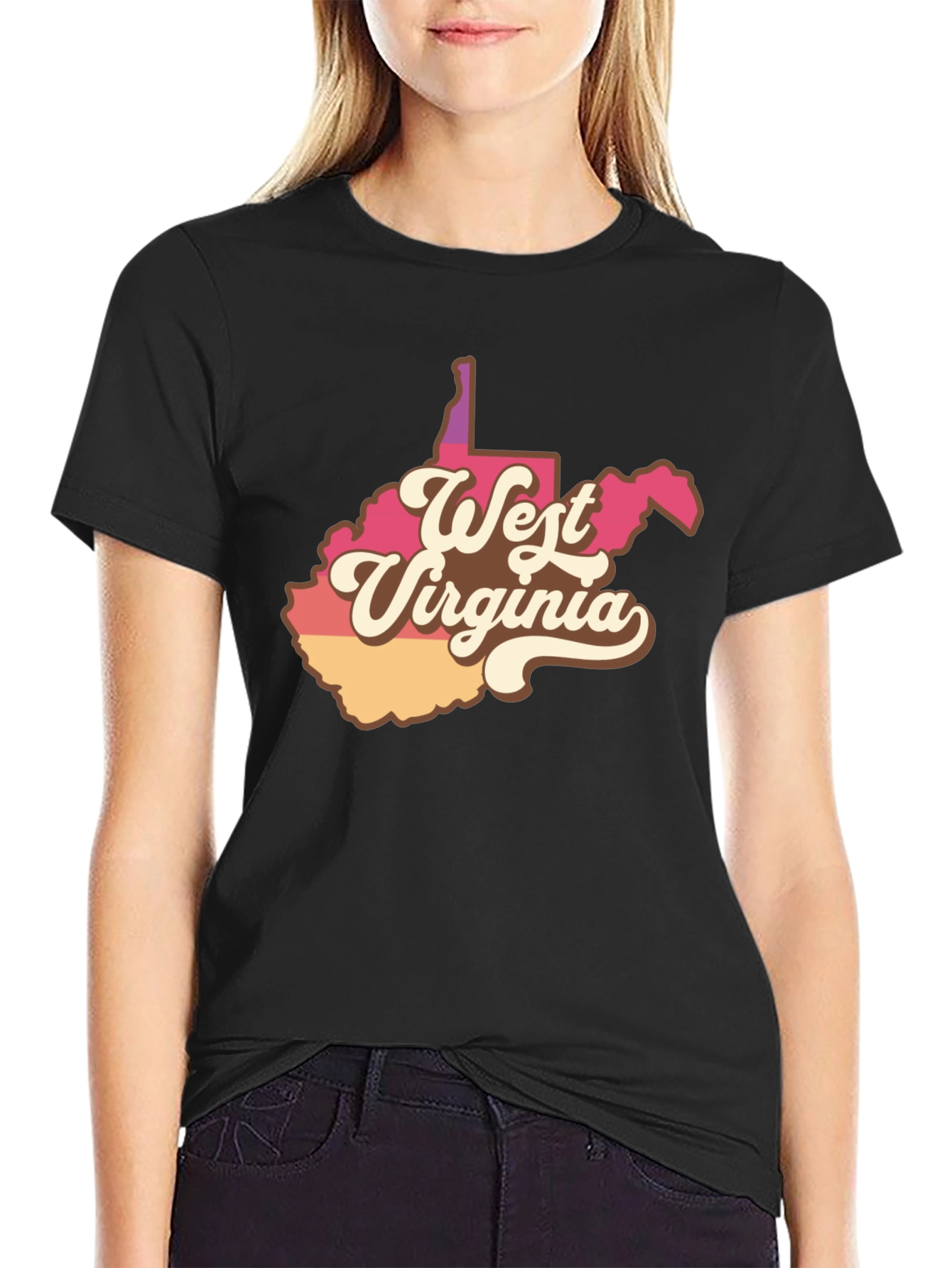 Retro West Virginia State T-Shirt