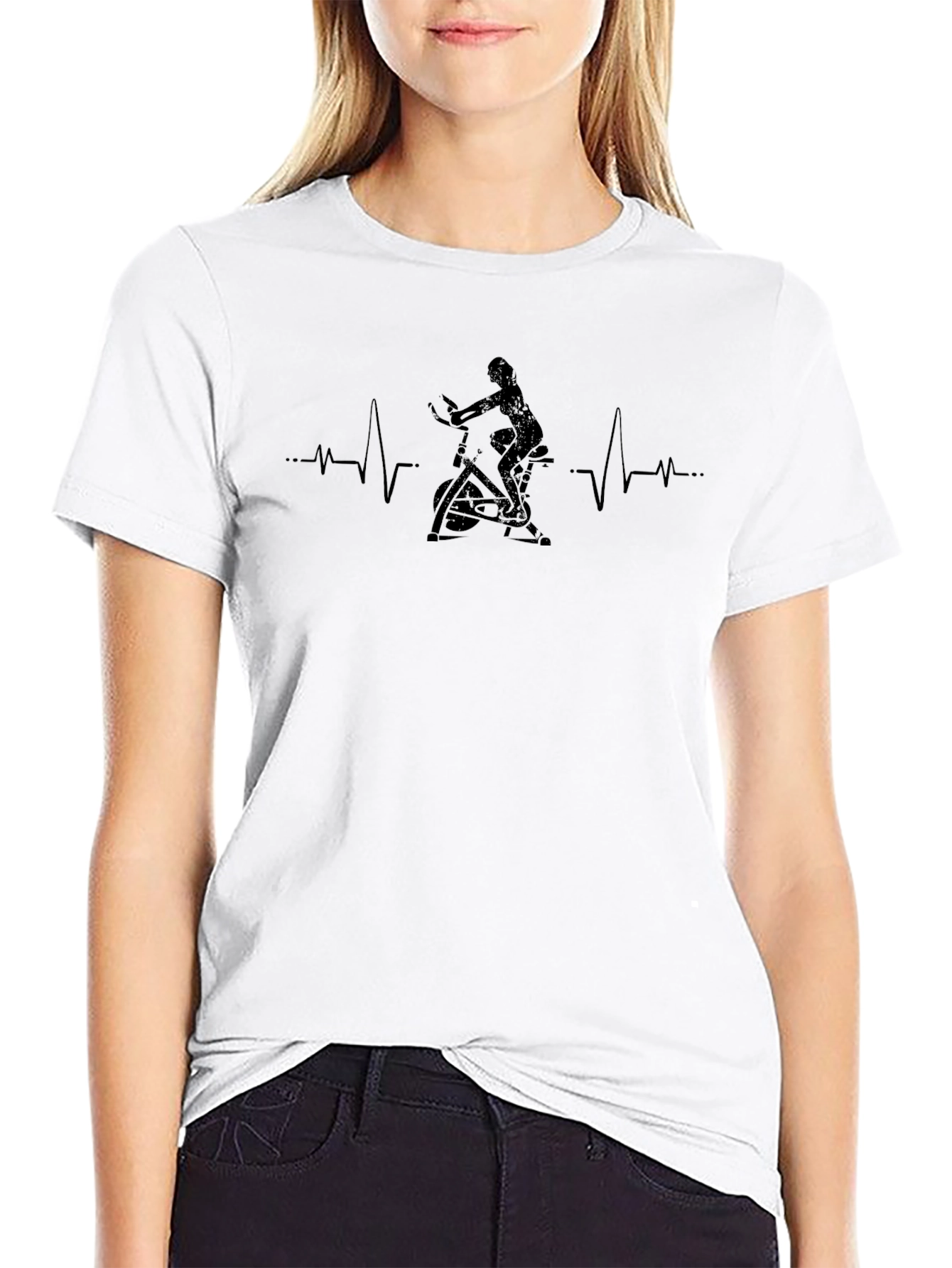 Spin Class Heartbeat Graphic Tee - Fitness Apparel