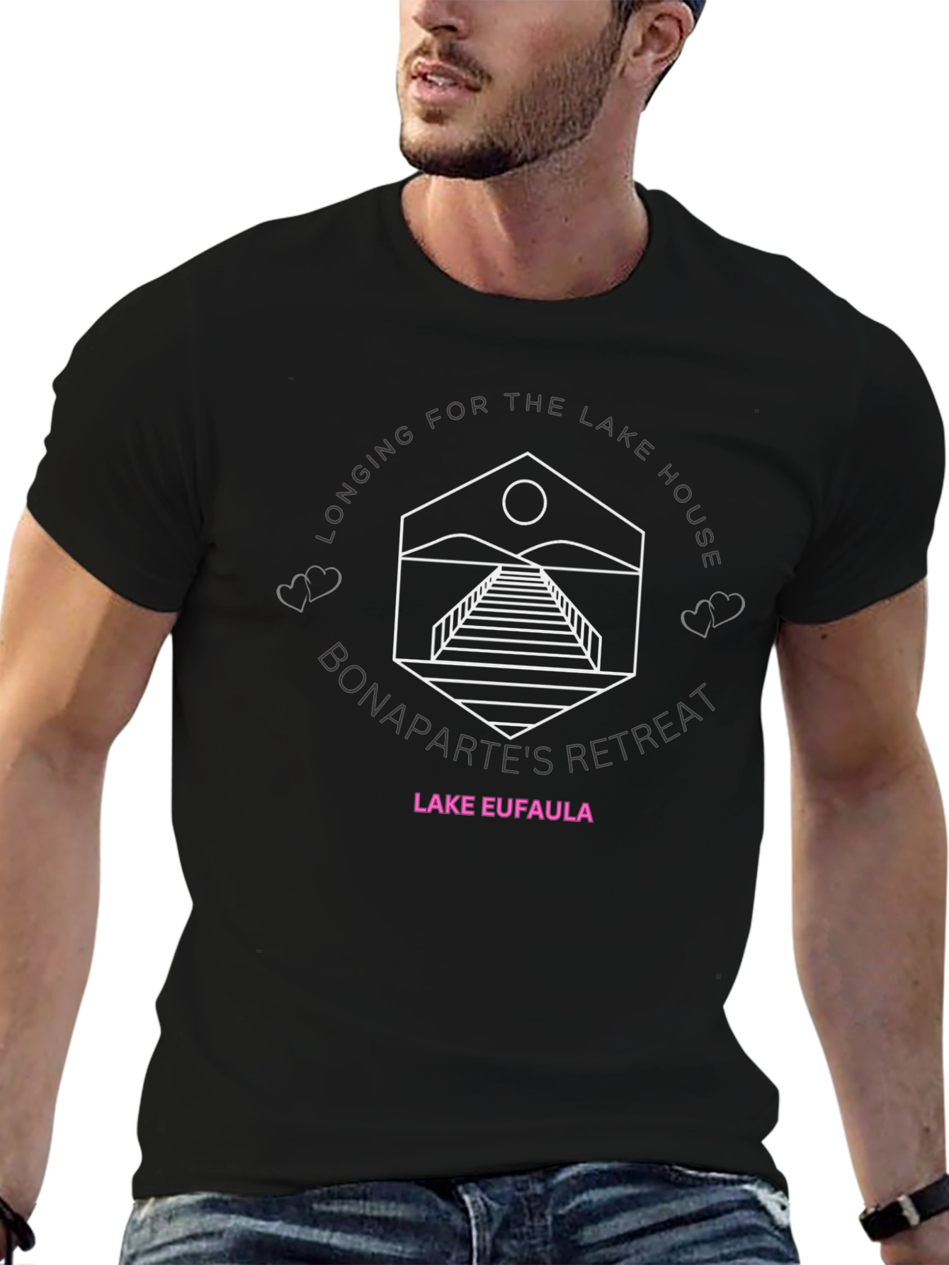 Lake Eufaula Bonapartes Retreat Black T-Shirt