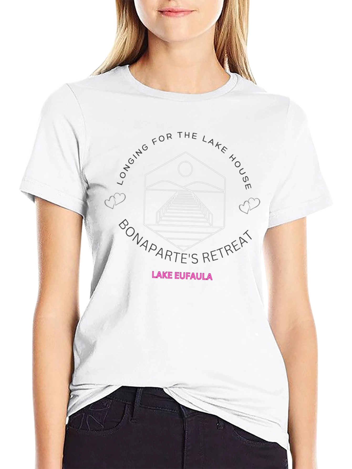 Lake Eufaula Bonapartes Retreat Black T-Shirt