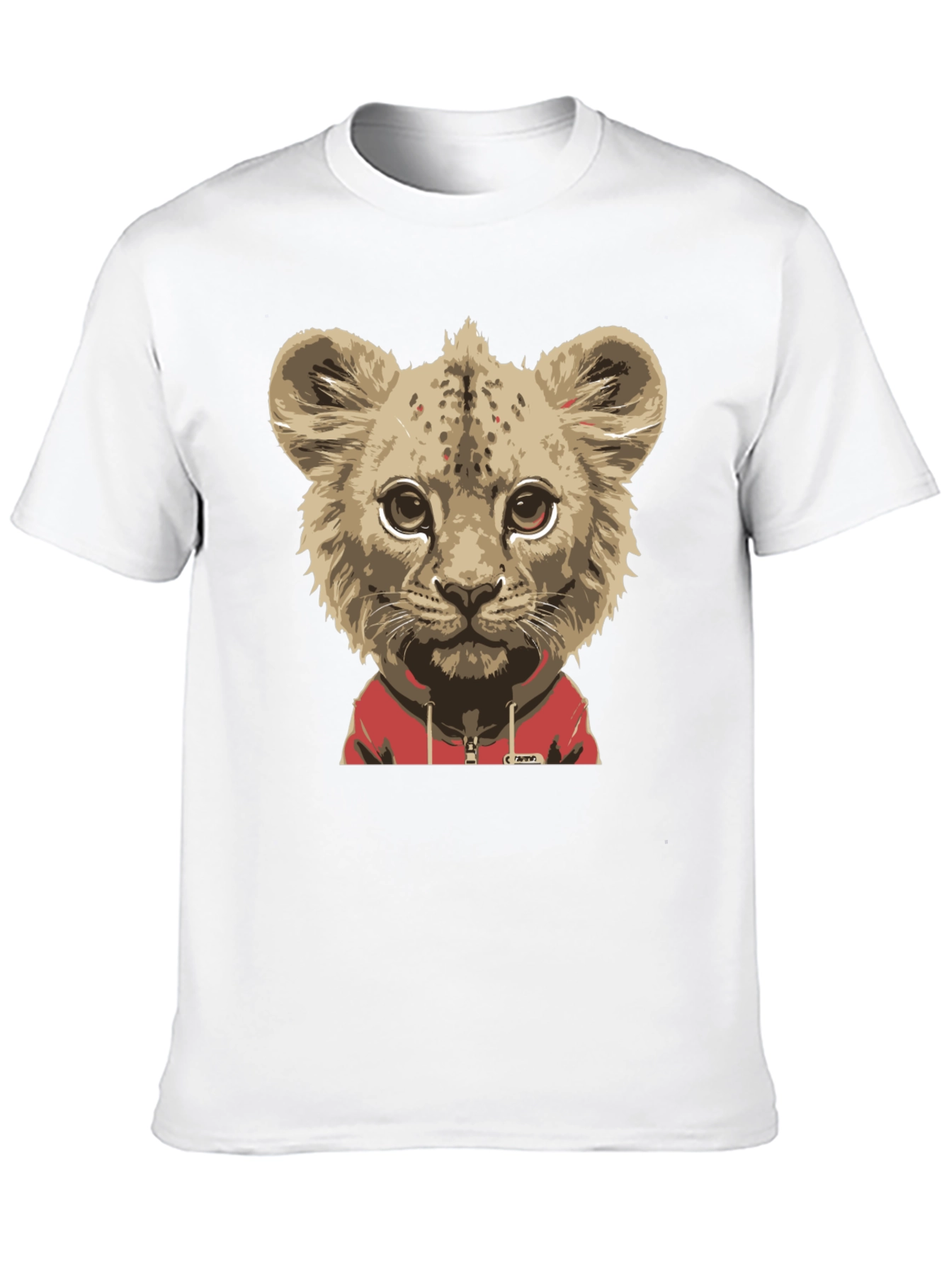 Lion Cub Hoodie T-Shirt - Cool Animal Tee