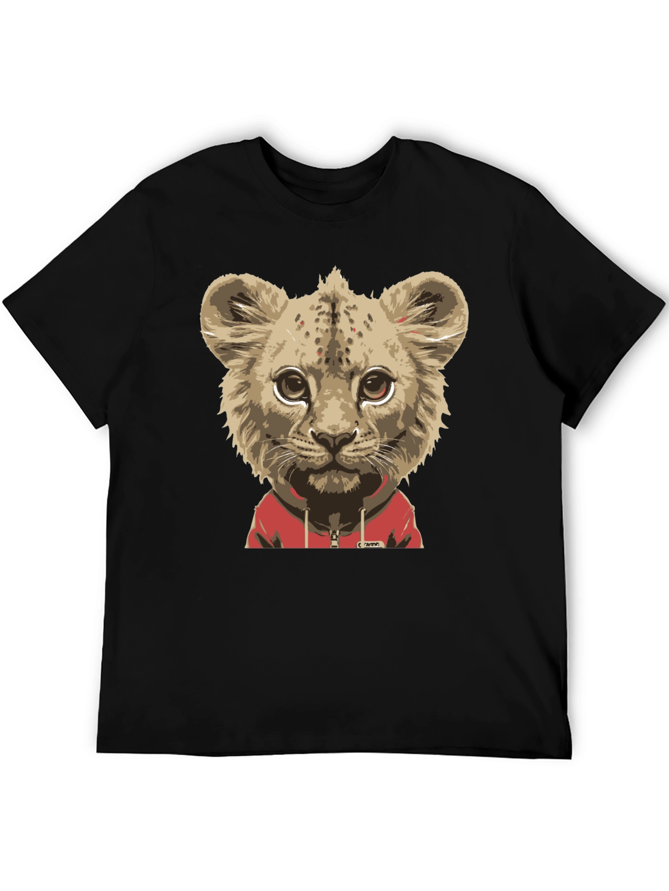 Lion Cub Hoodie T-Shirt - Cool Animal Tee