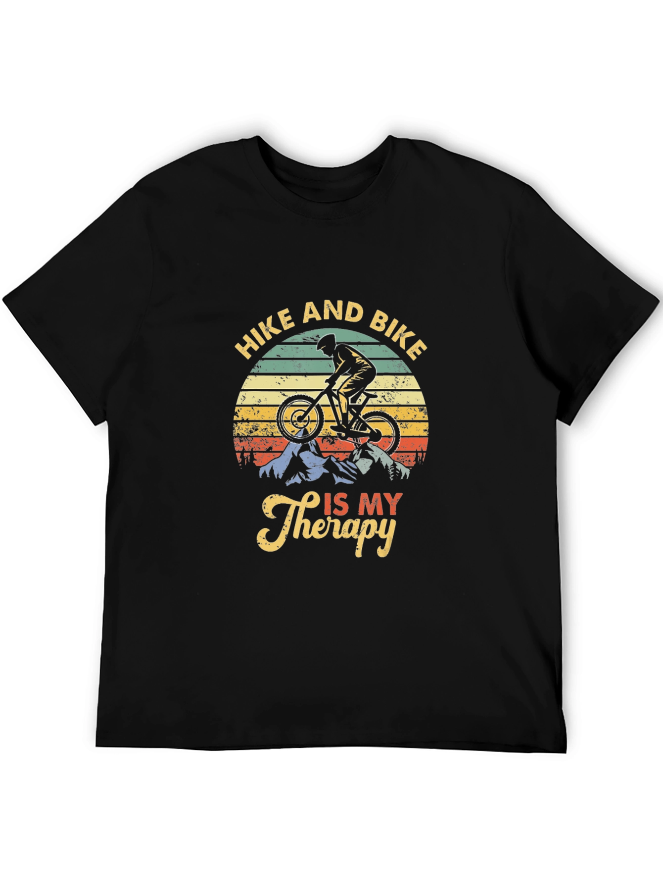 Hike and Bike Therapy Graphic Tee