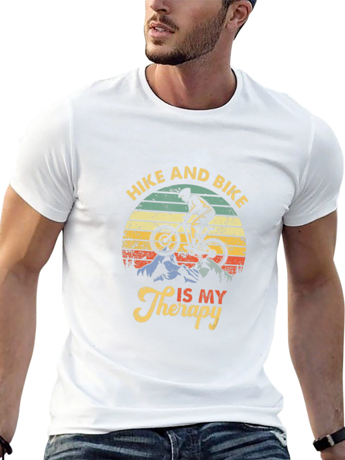 Hike and Bike Therapy Graphic Tee