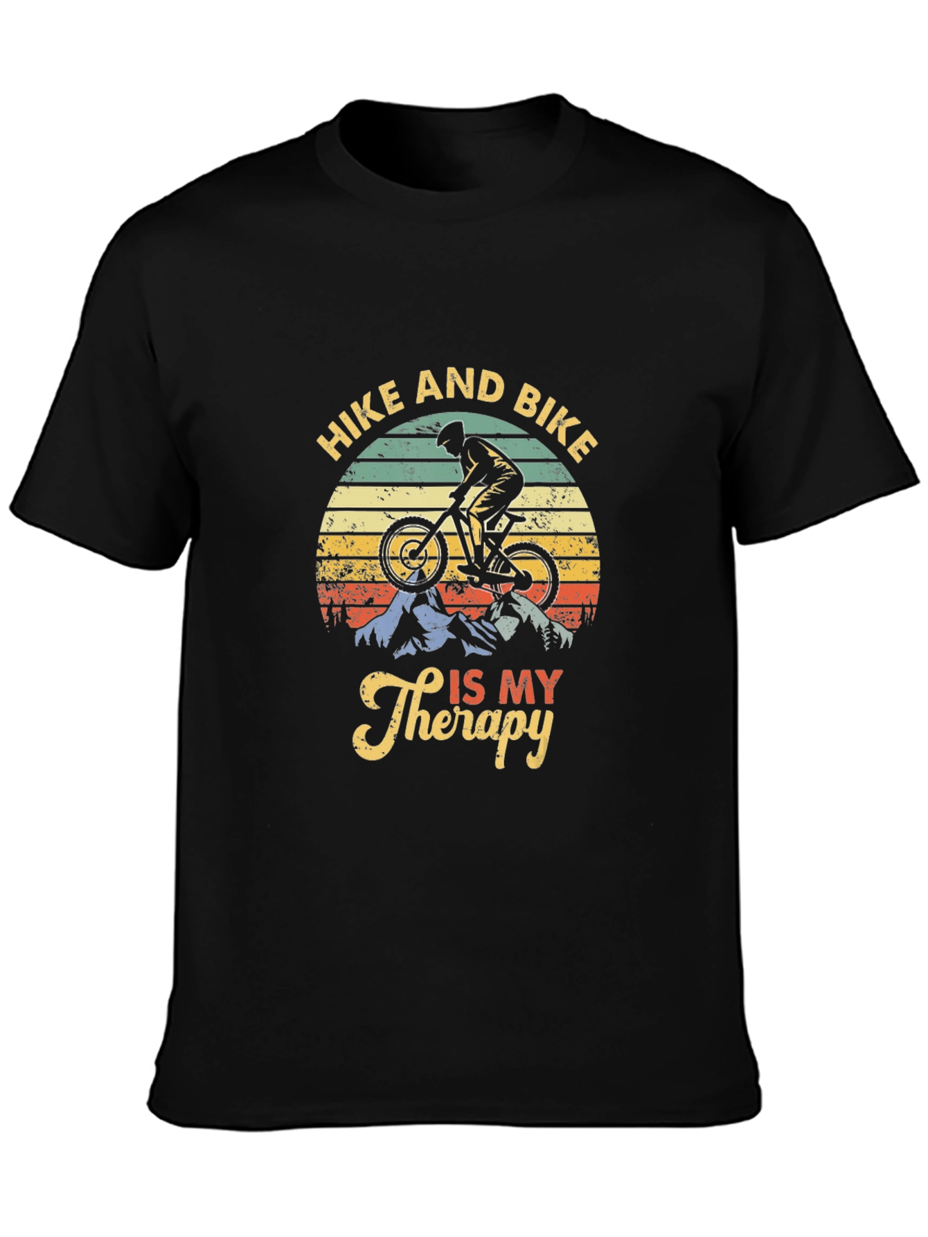 Hike and Bike Therapy Graphic Tee