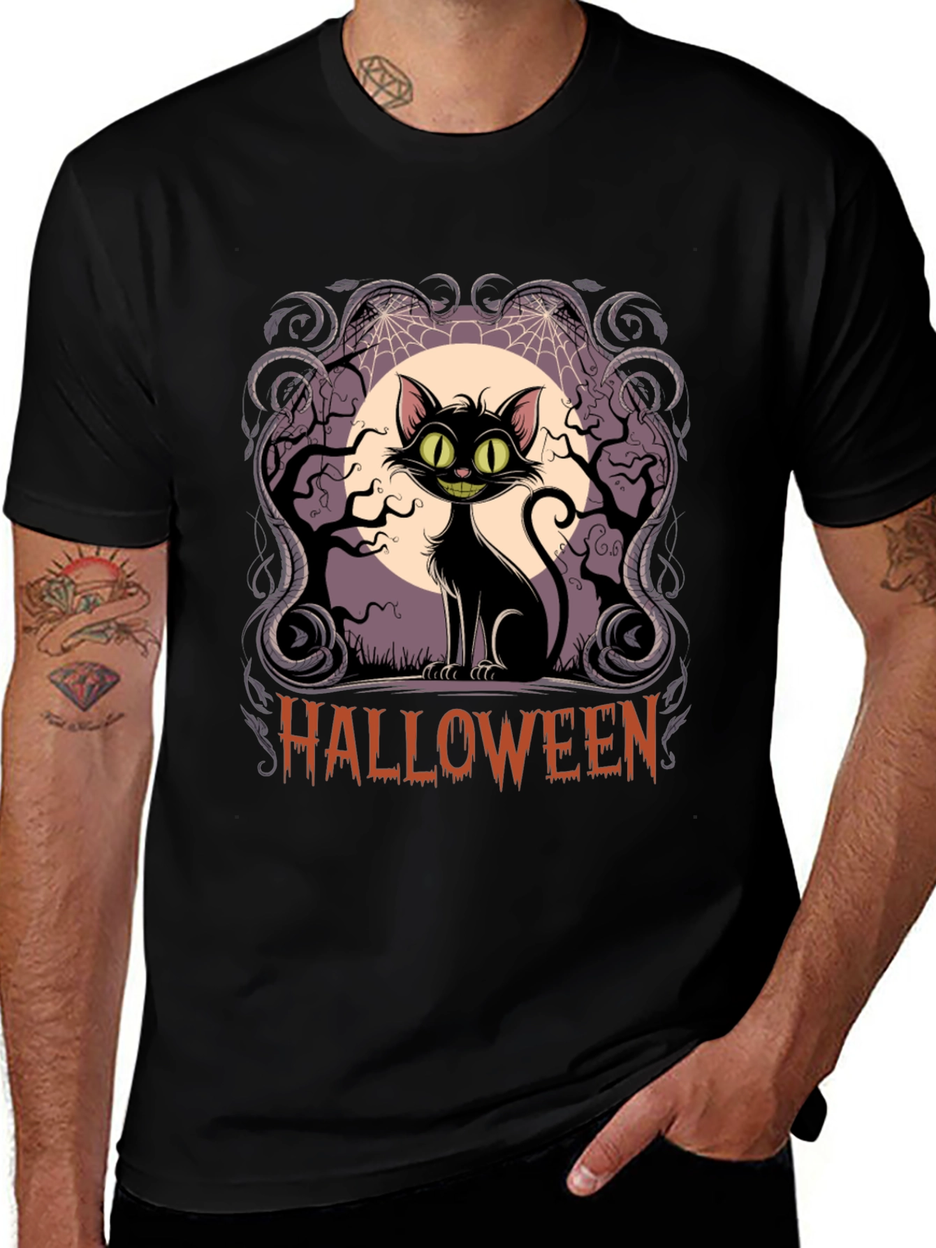 Halloween Black Cat T-Shirt
