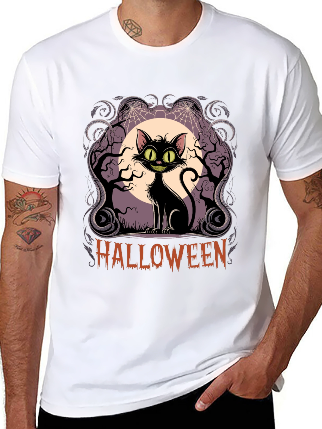 Halloween Black Cat T-Shirt