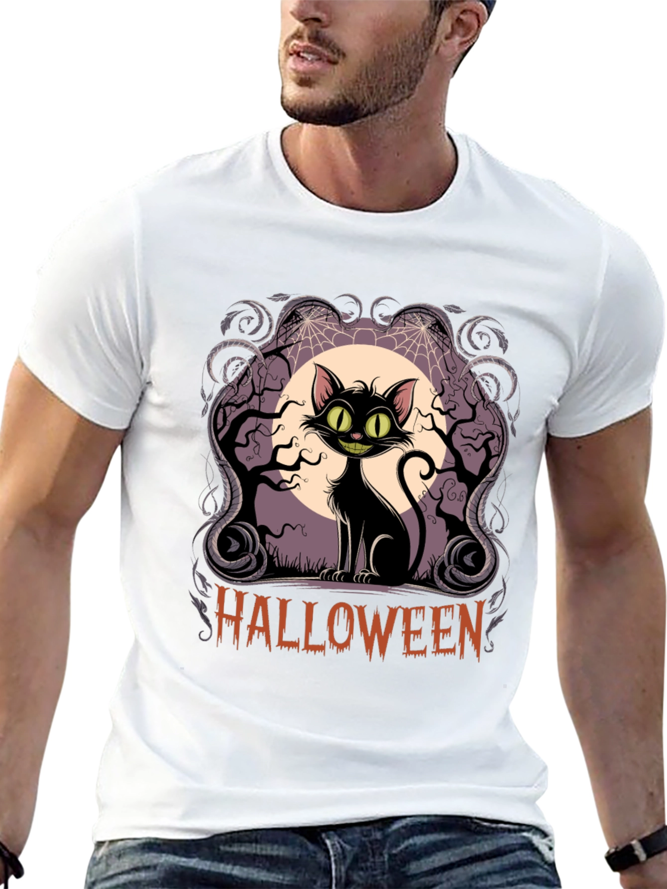 Halloween Black Cat T-Shirt