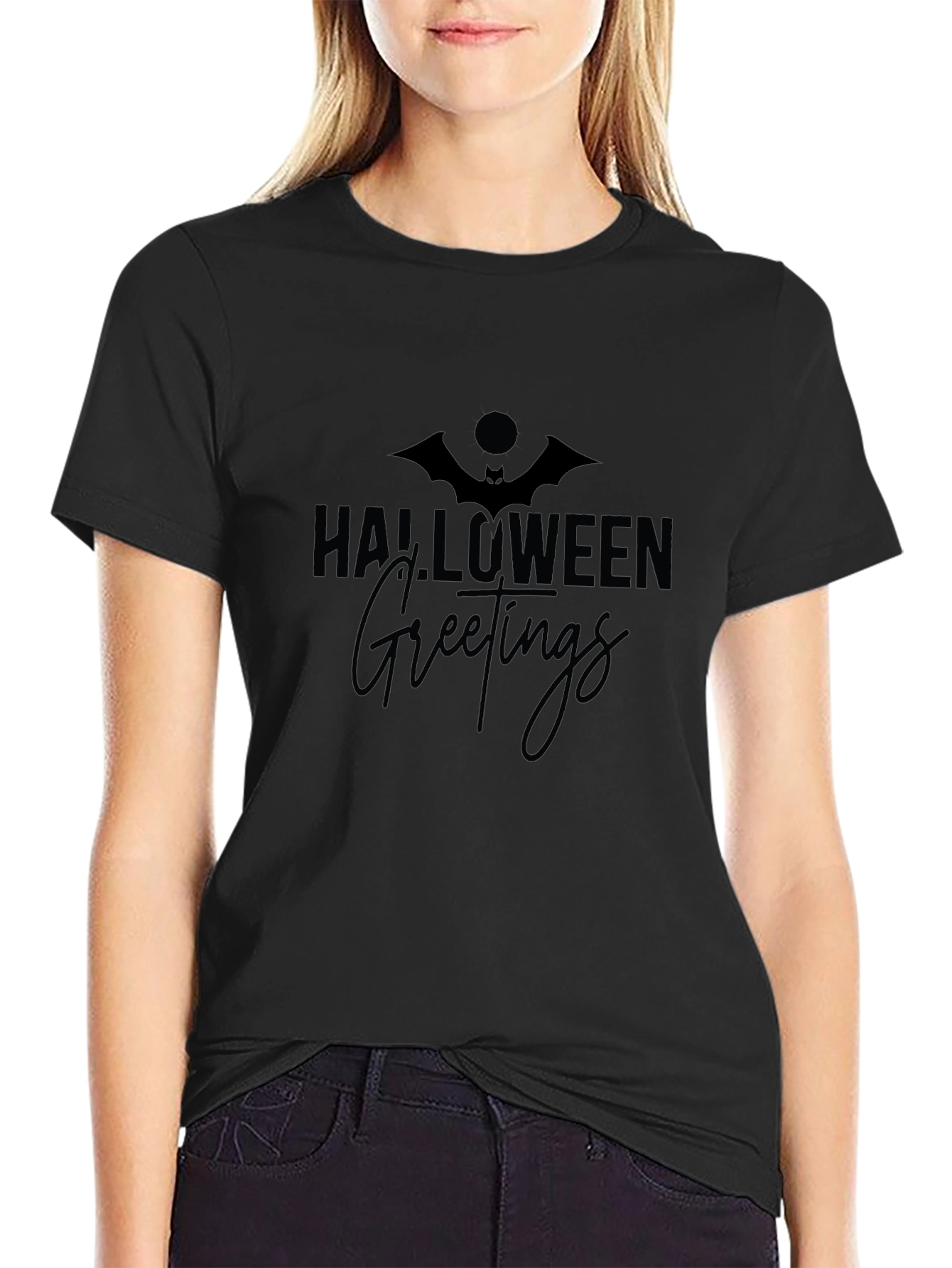 Halloween Greetings Black T-Shirt