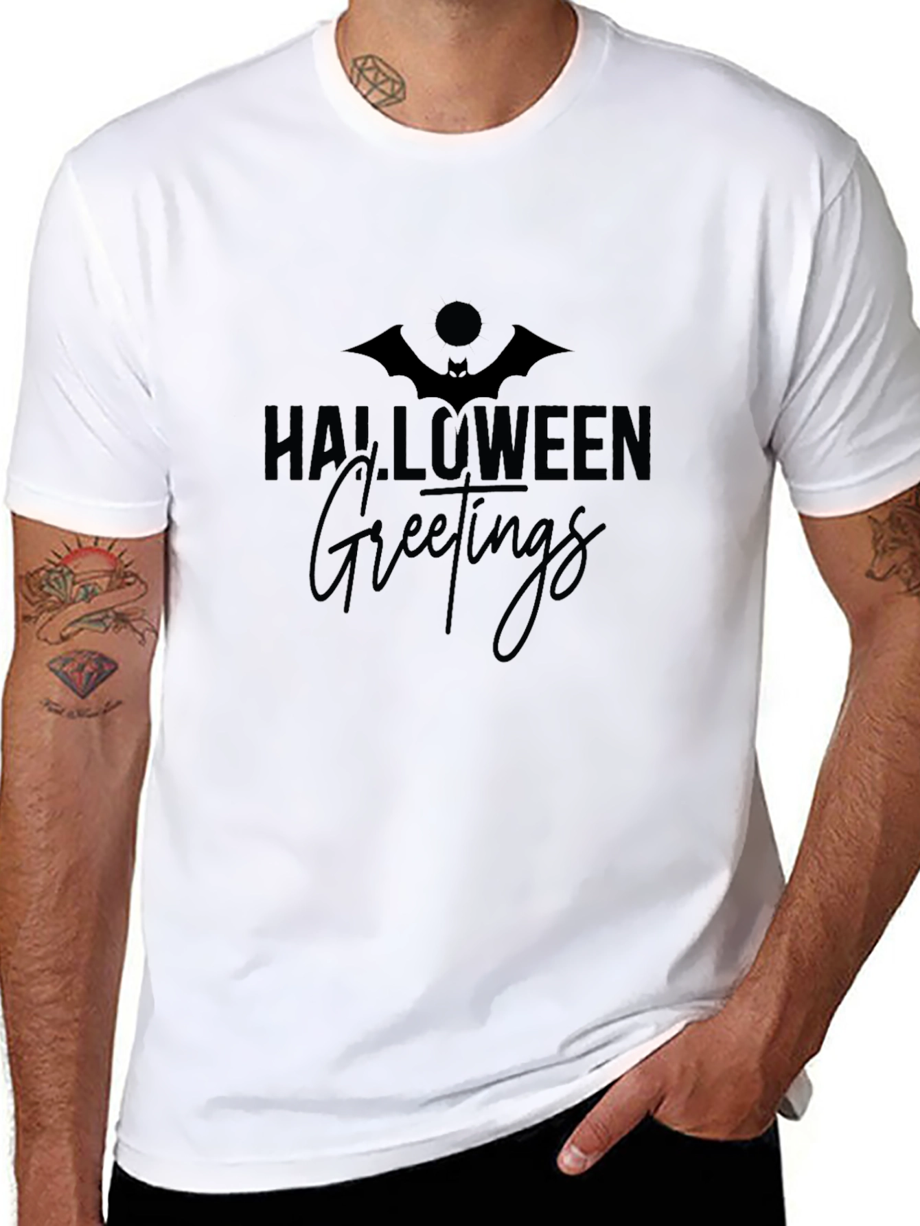 Halloween Greetings Black T-Shirt