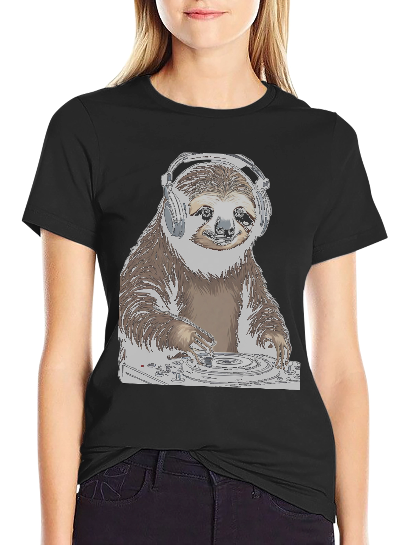DJ Sloth Graphic Tee - Cool & Unique Design