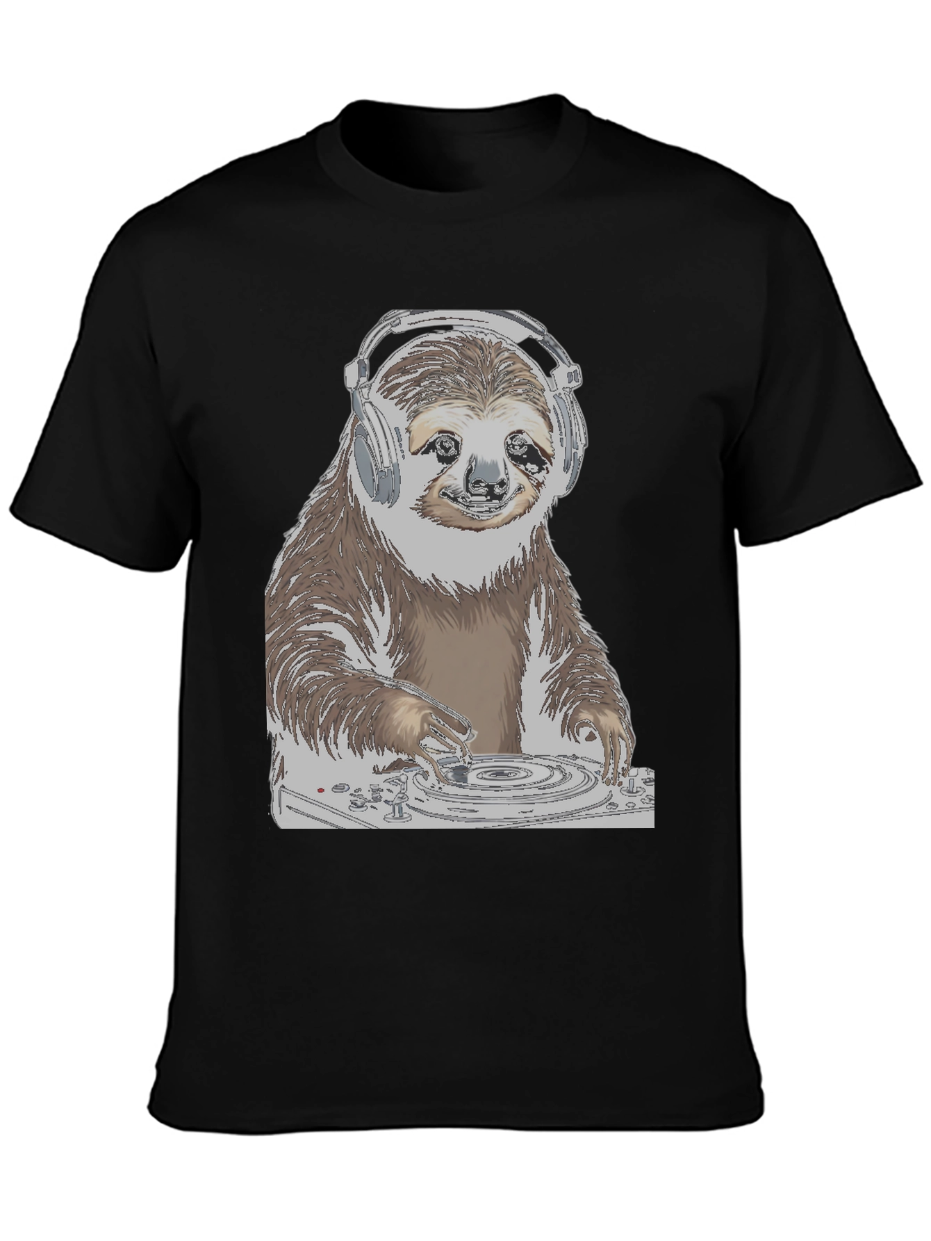DJ Sloth Graphic Tee - Cool & Unique Design