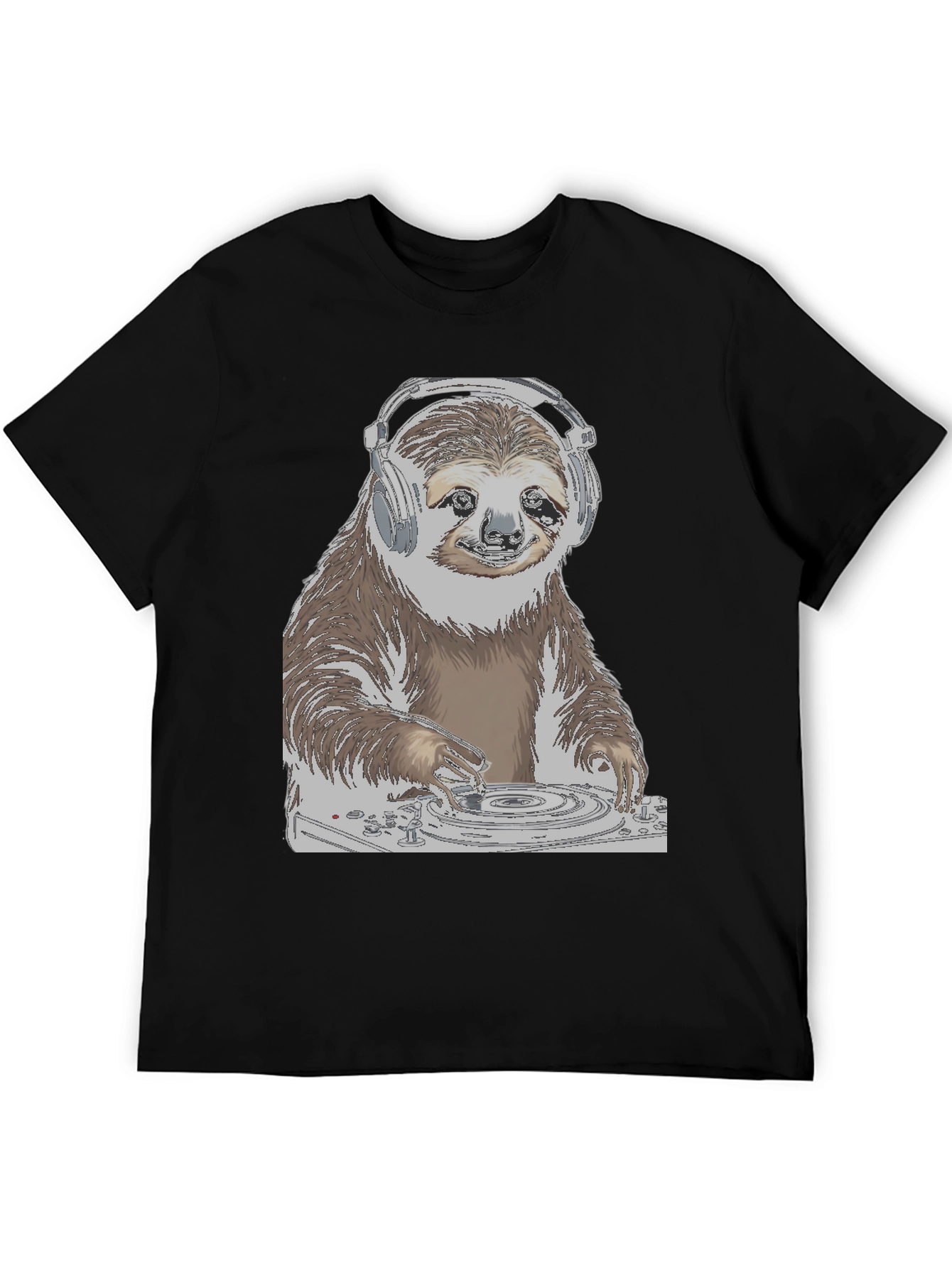 DJ Sloth Graphic Tee - Cool & Unique Design