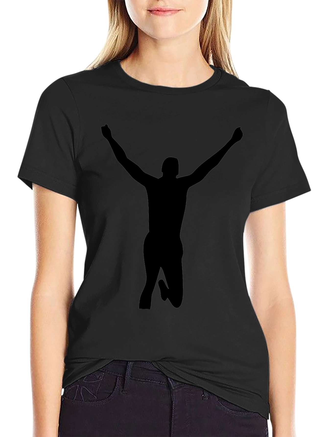 Victory Silhouette Black T-Shirt - Bold Statement Tee