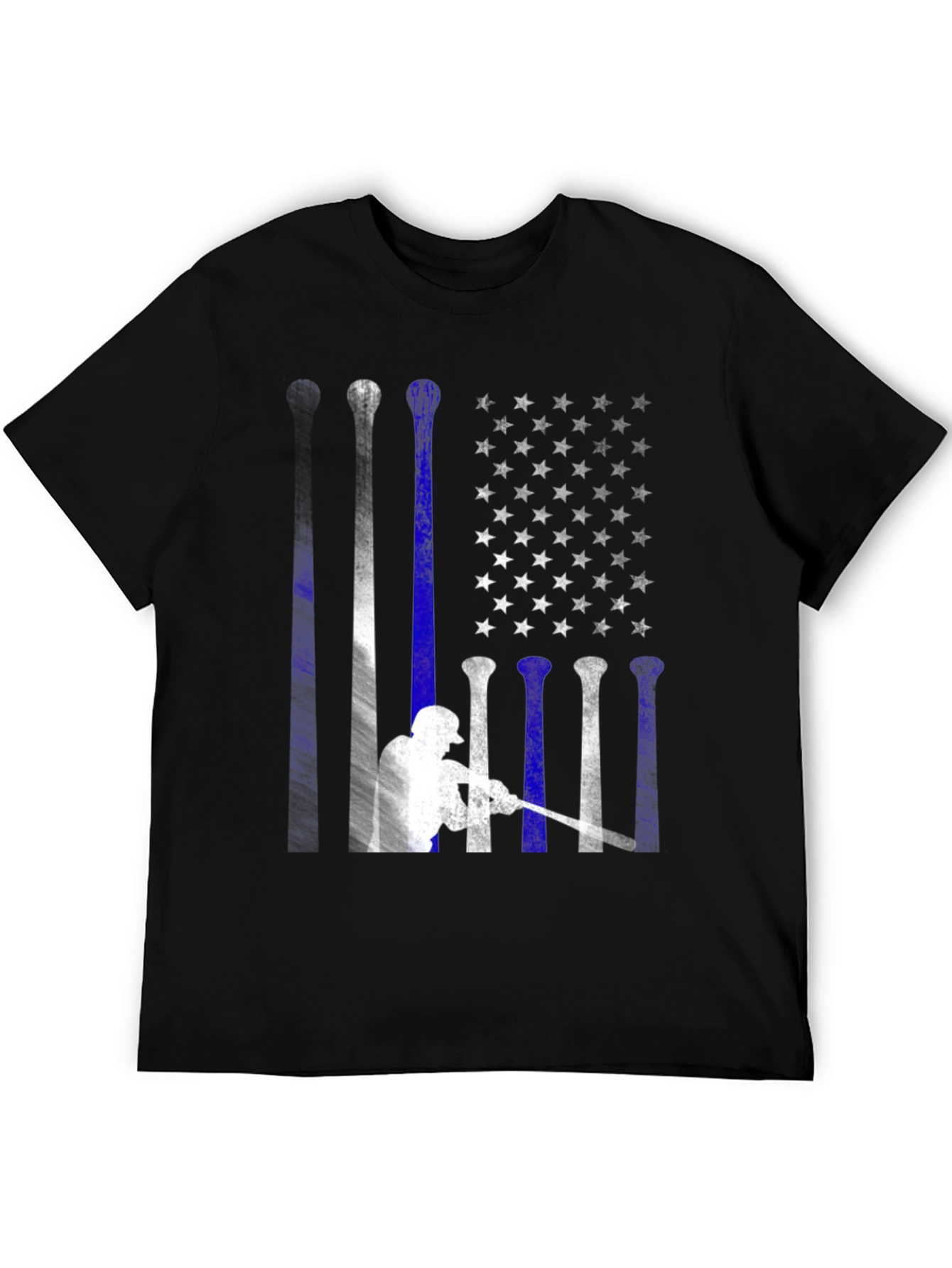 Baseball American Flag Graphic T-Shirt