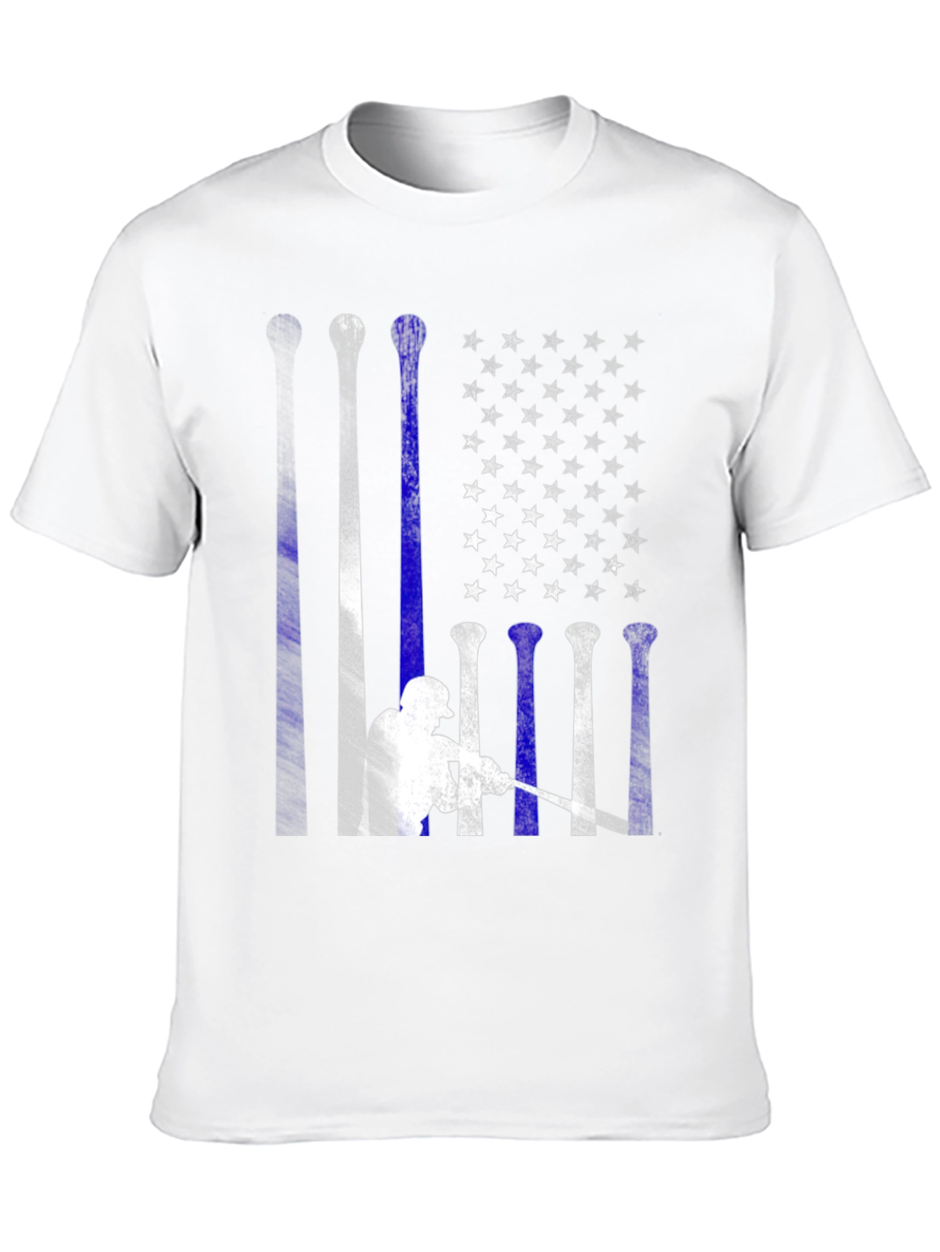 Baseball American Flag Graphic T-Shirt