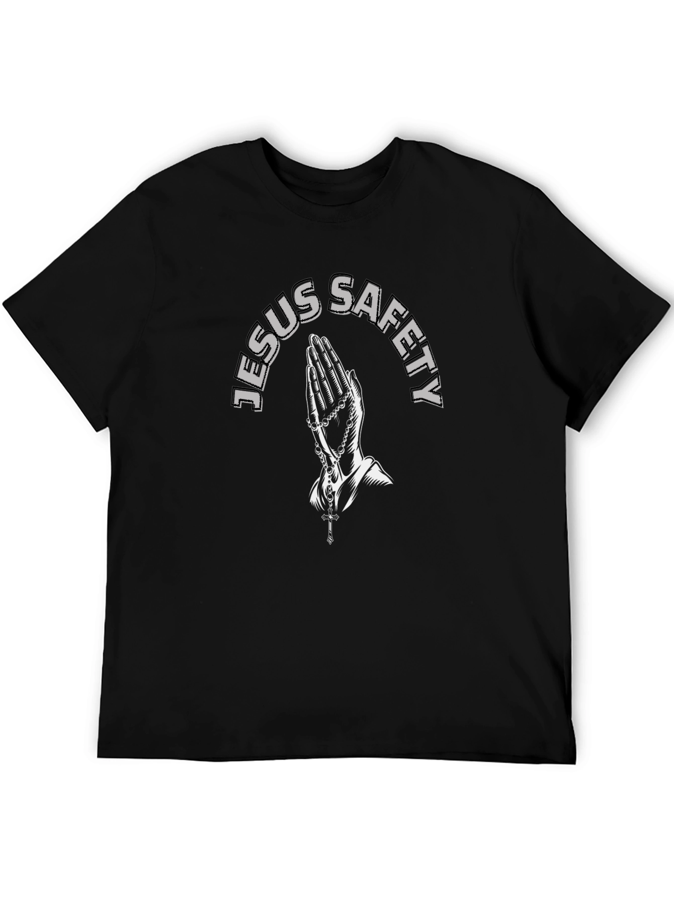 Jesus Safety Black Graphic T-Shirt