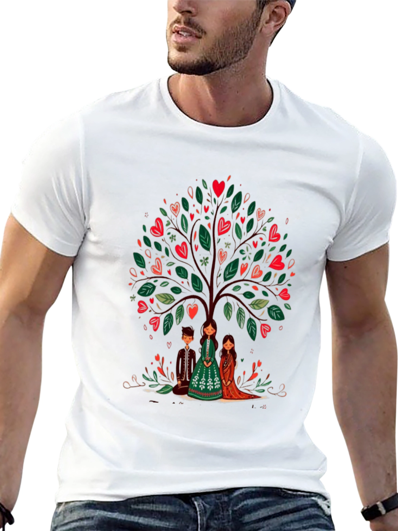 Heart Tree Graphic Tee - Whimsical Design