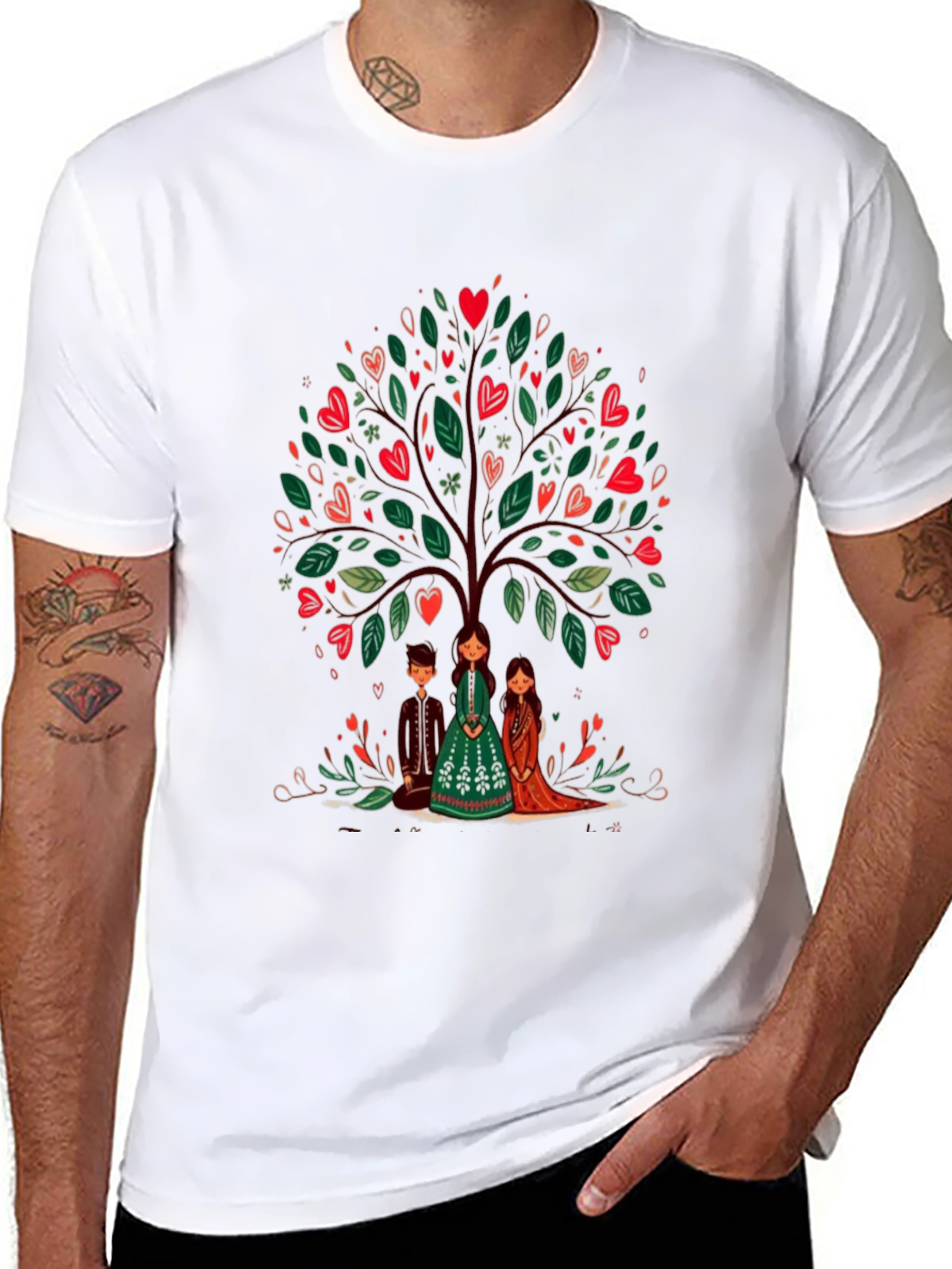 Heart Tree Graphic Tee - Whimsical Design
