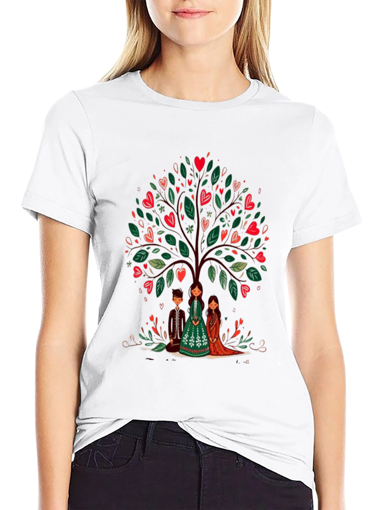 Heart Tree Graphic Tee - Whimsical Design