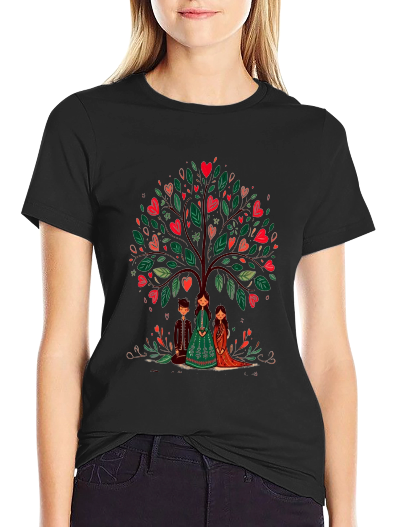 Heart Tree Graphic Tee - Whimsical Design