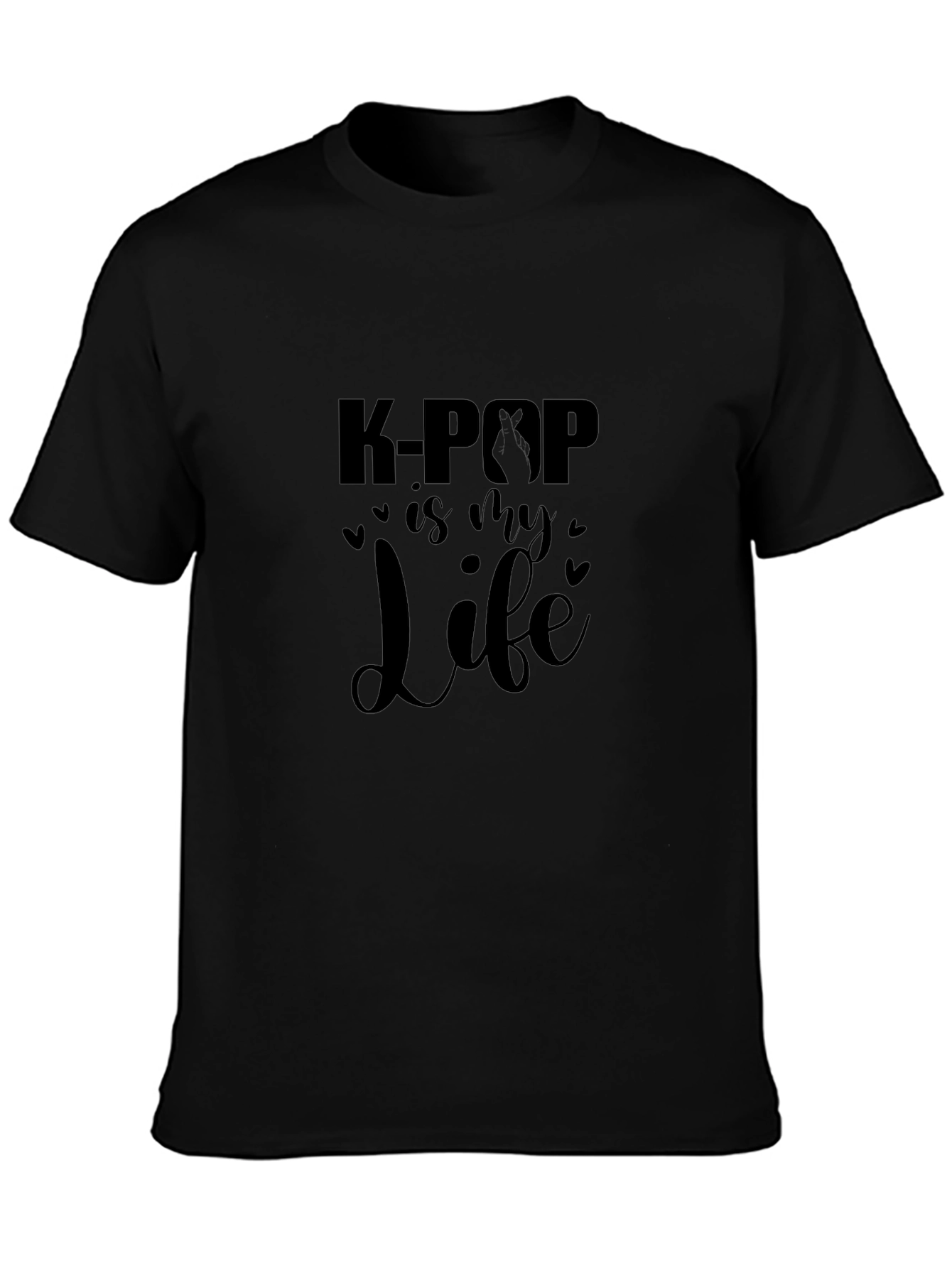 K-Pop Is My Life Black T-Shirt
