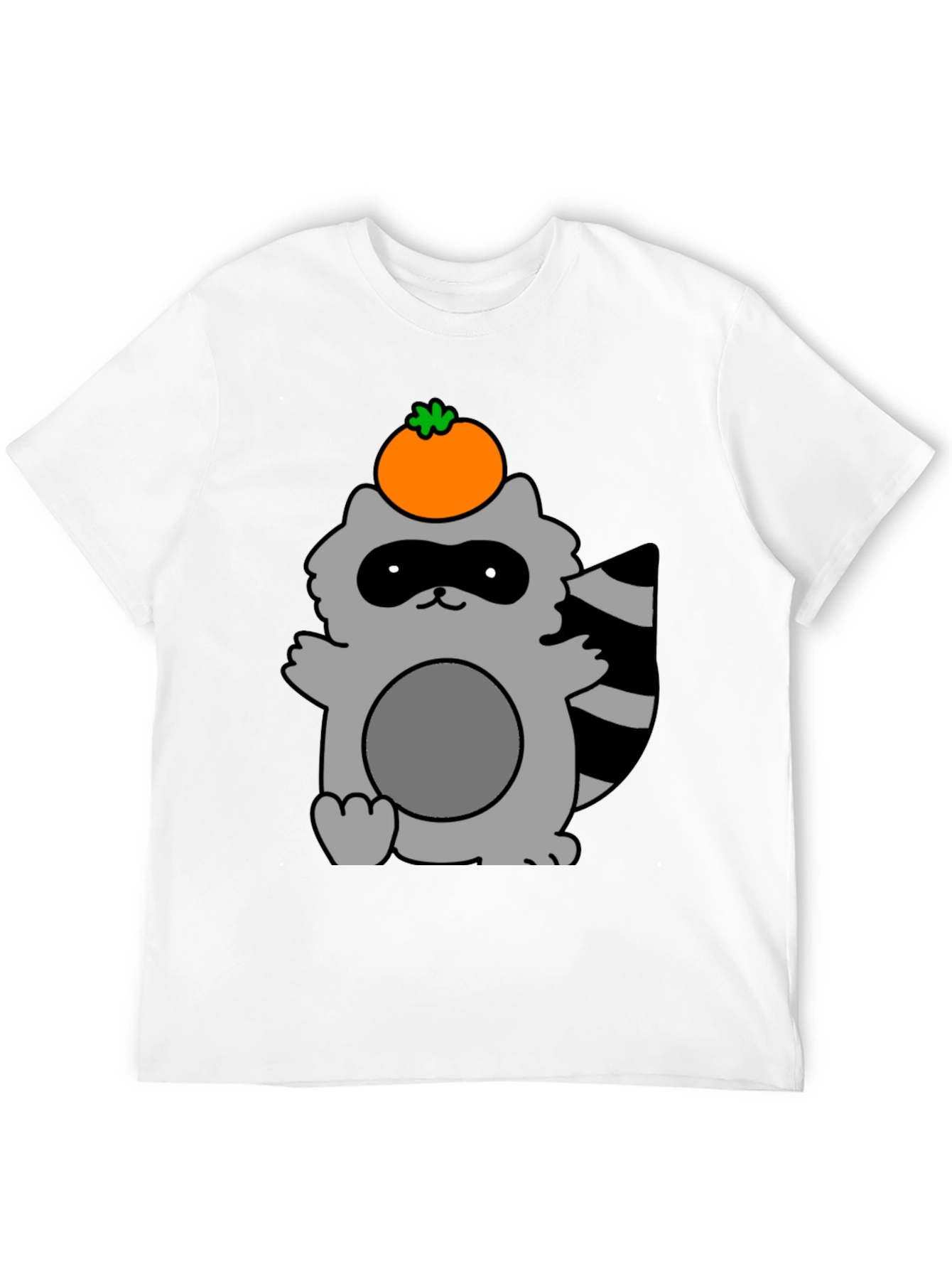 Cute Raccoon with Orange Fruit T-Shirt