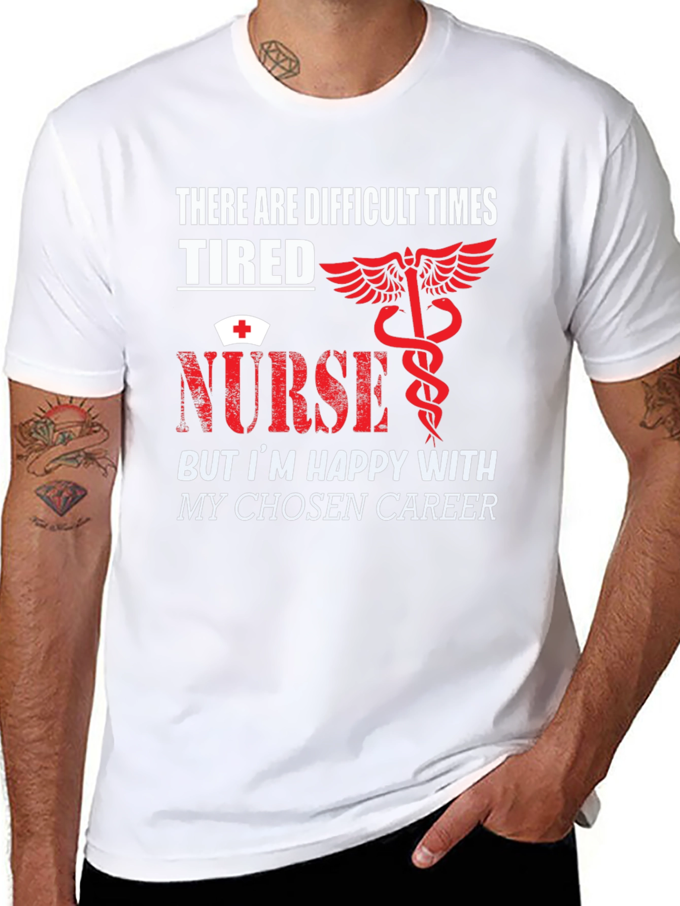 Tired Nurse T-Shirt - Difficult Times Chosen Career