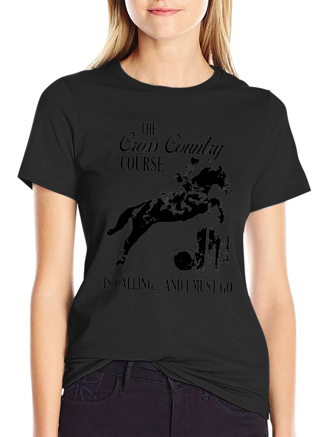 Cross Country Horseback Riding Graphic T-Shirt