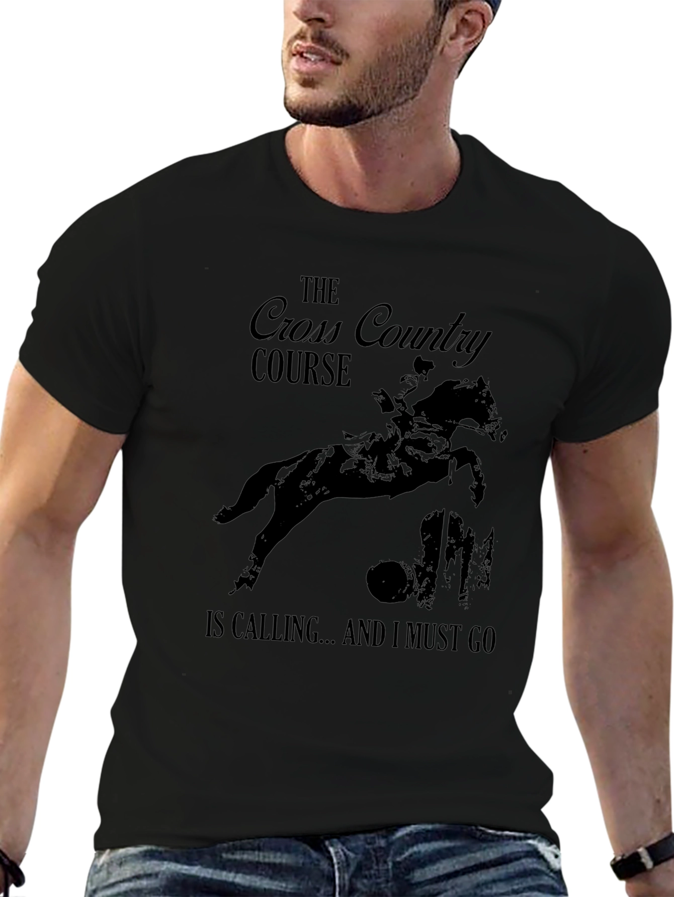 Cross Country Horseback Riding Graphic T-Shirt