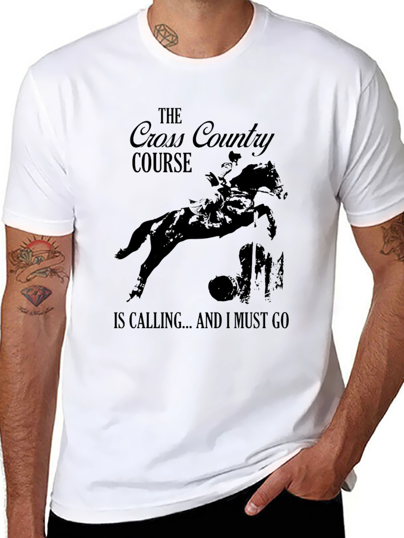 Cross Country Horseback Riding Graphic T-Shirt