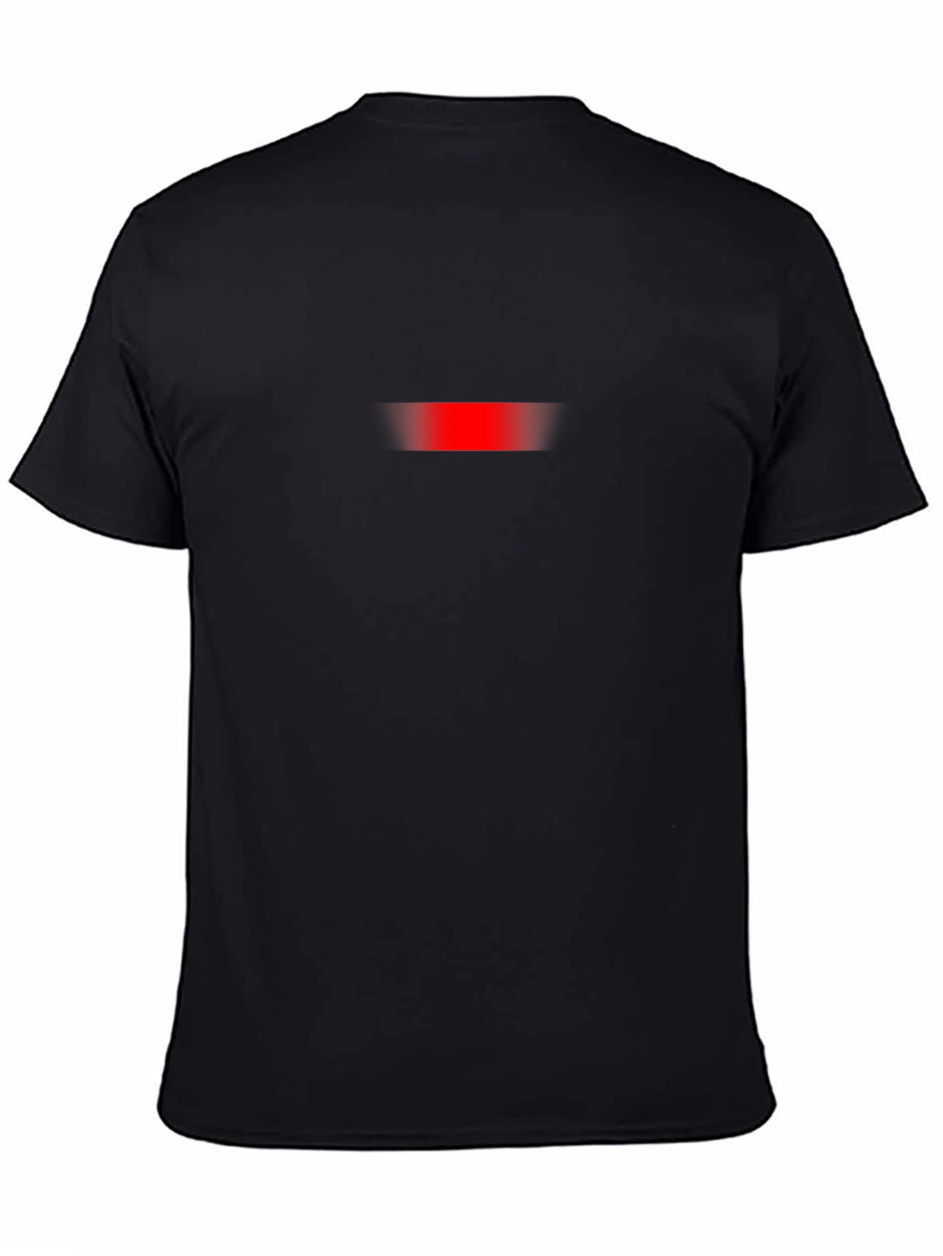 Mens Black T-Shirt with Subtle Red Accent