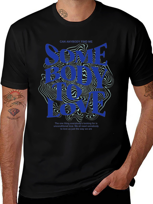 Modern Graphic Tee: Somebody To Love Print