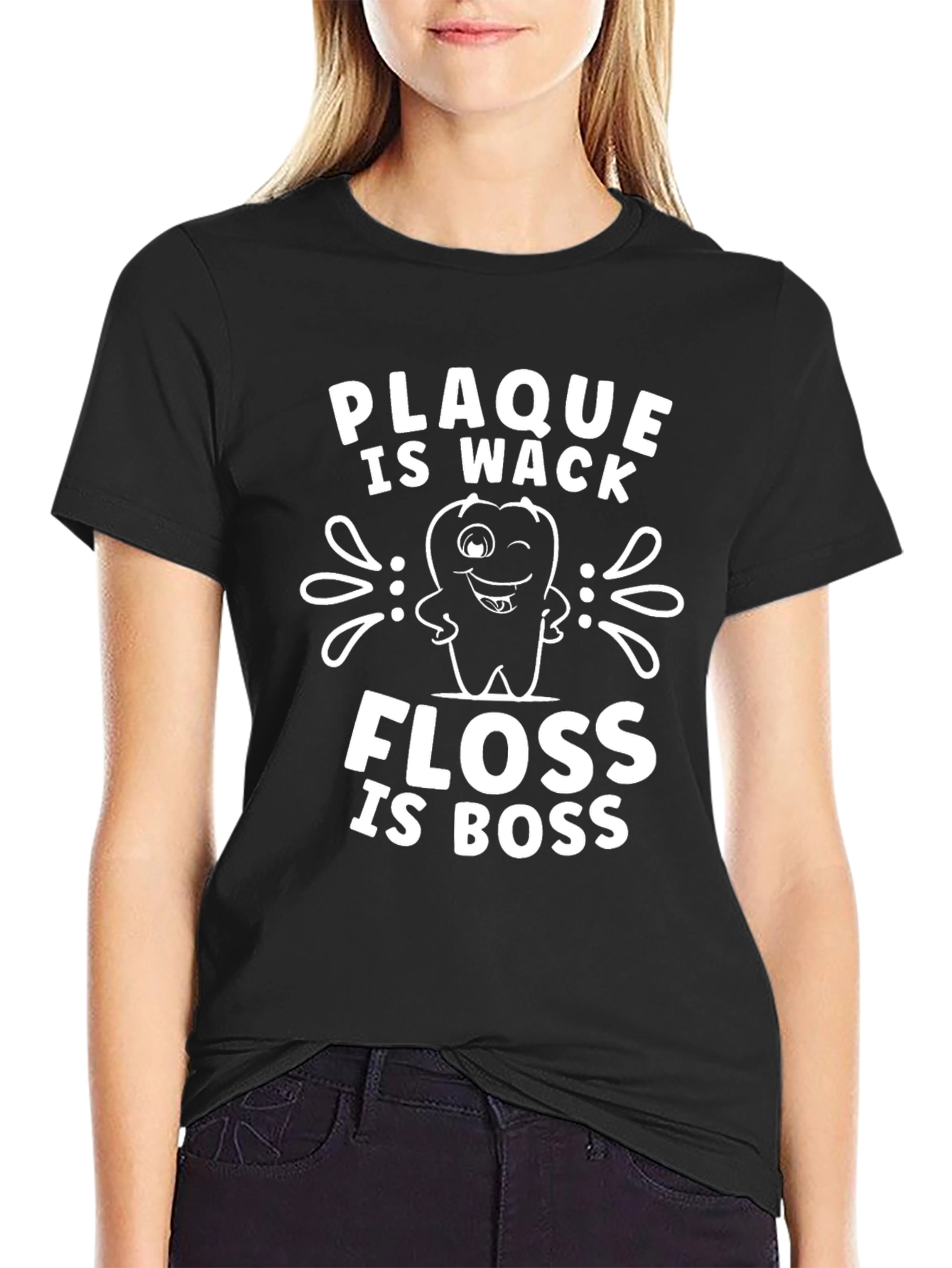 Plaque is Wack Floss is Boss Graphic Tee