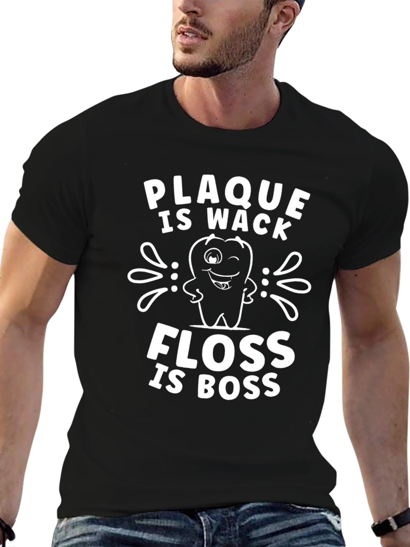 Plaque is Wack Floss is Boss Graphic Tee
