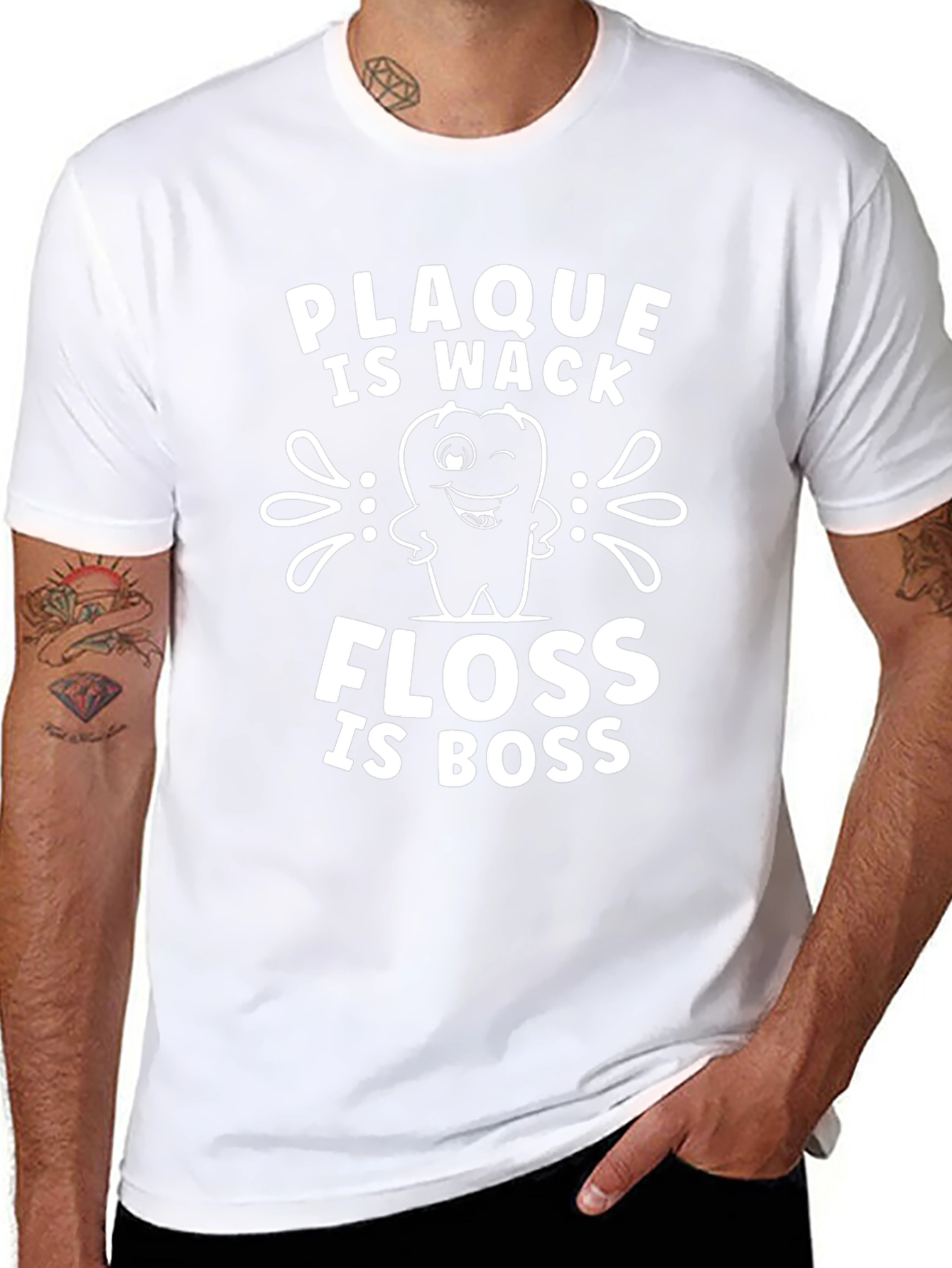 Plaque is Wack Floss is Boss Graphic Tee